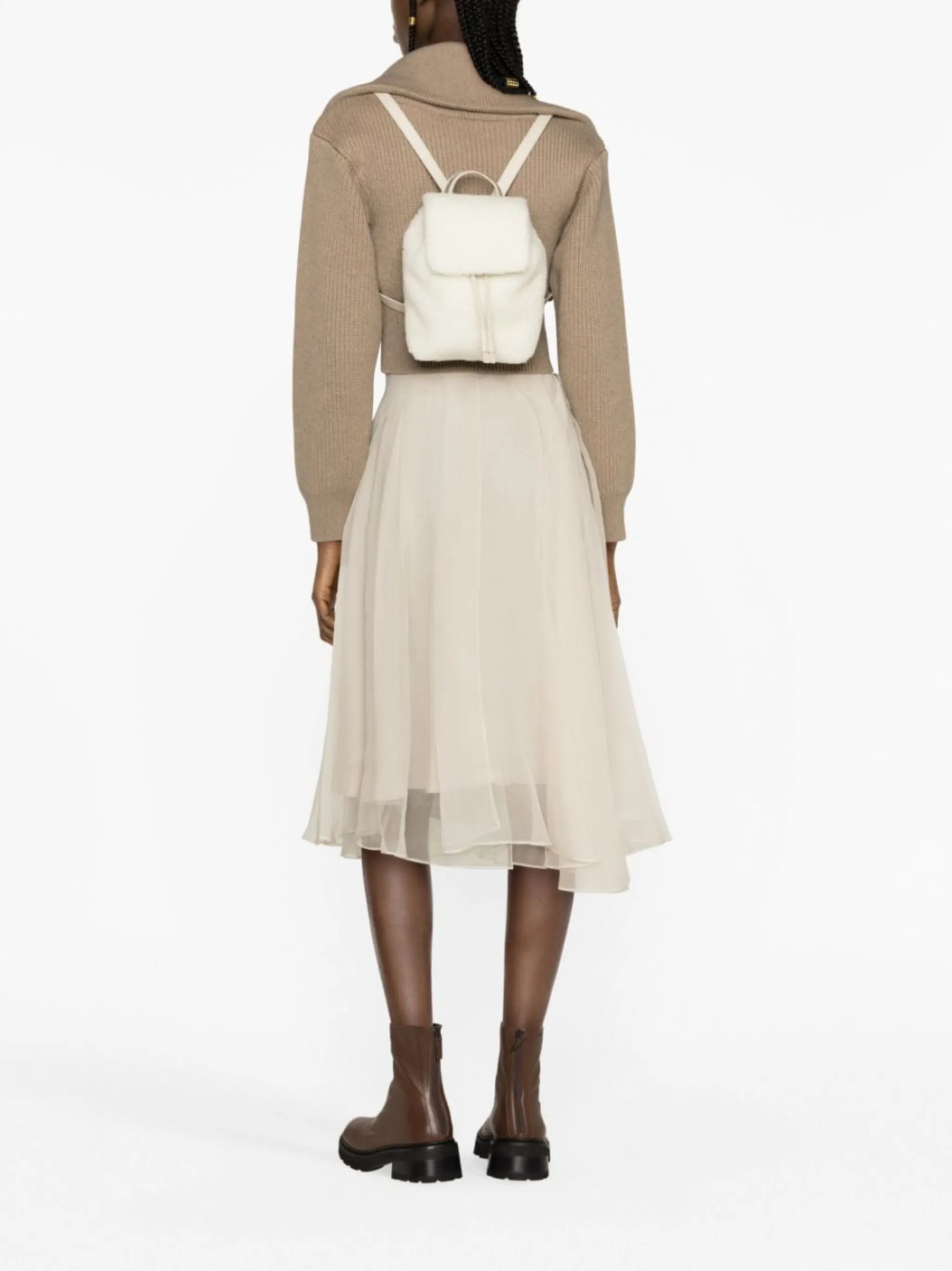 virgin wool-blend Fleecy backpack