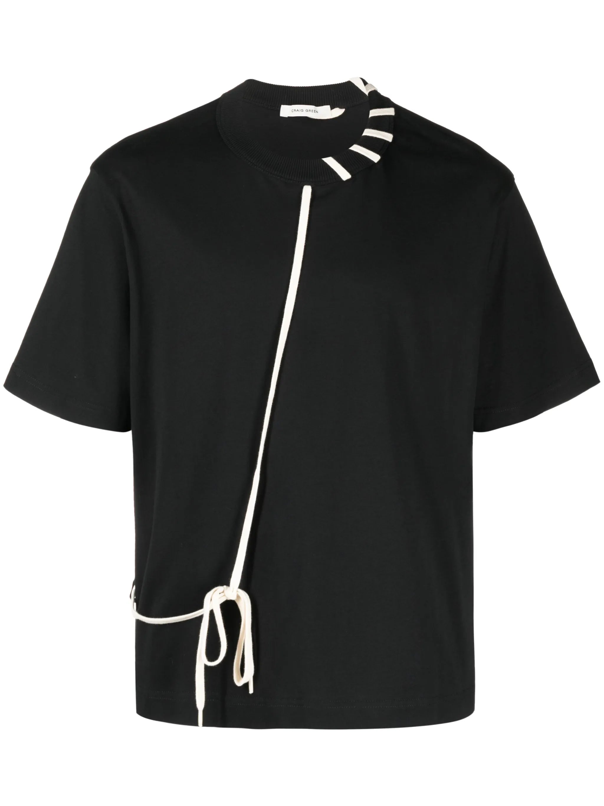 lace-detailing cotton T-shirt