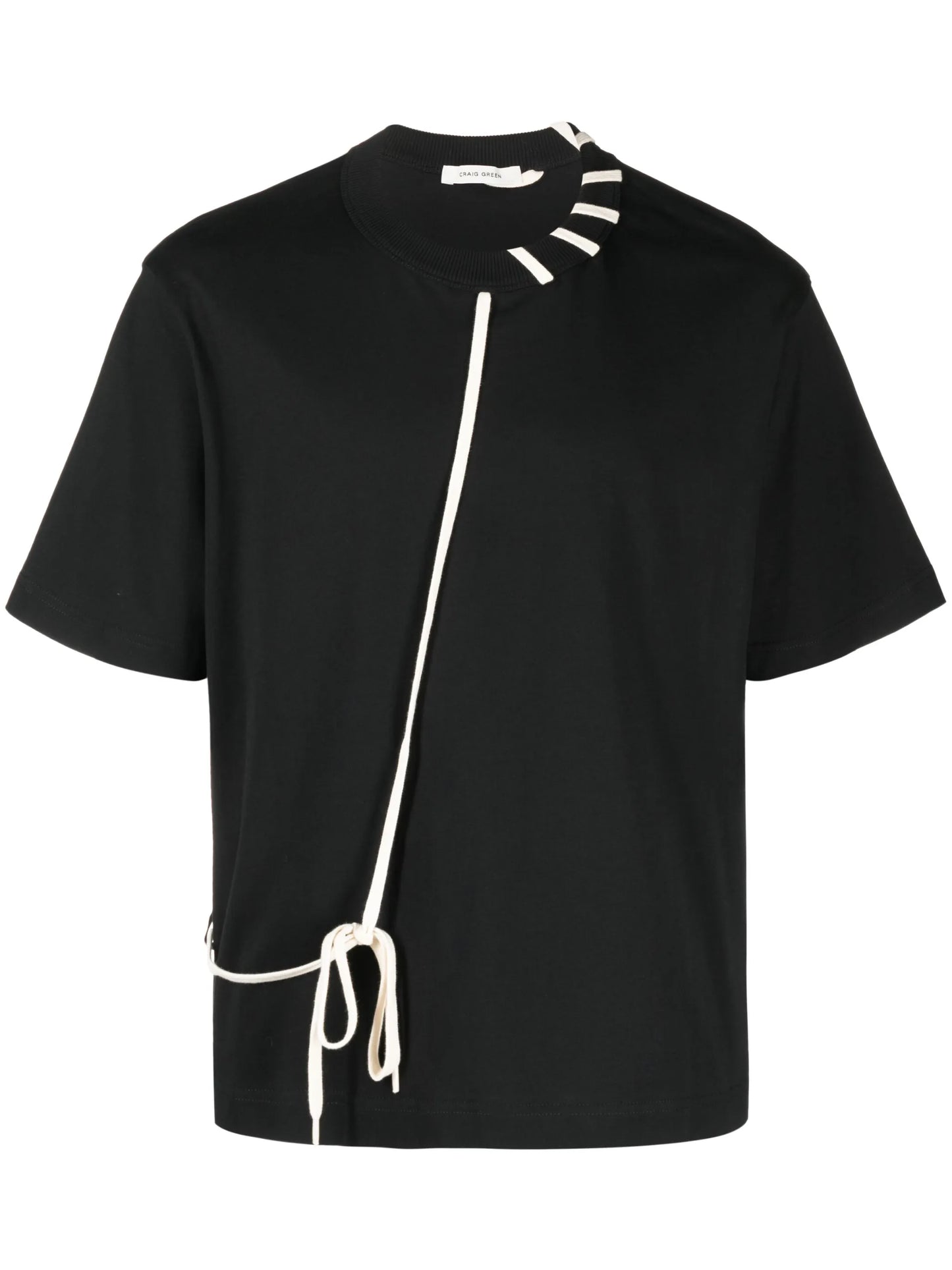 lace-detailing cotton T-shirt