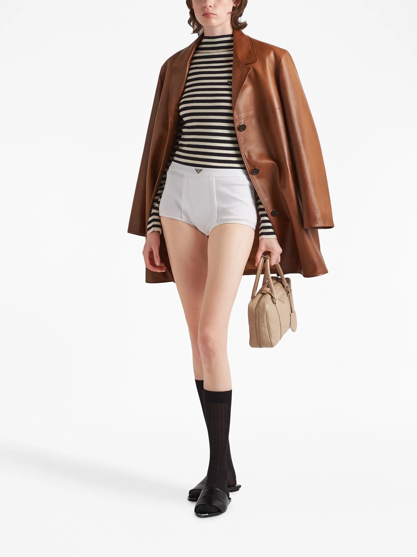 triangle-logo jersey boxer shorts
