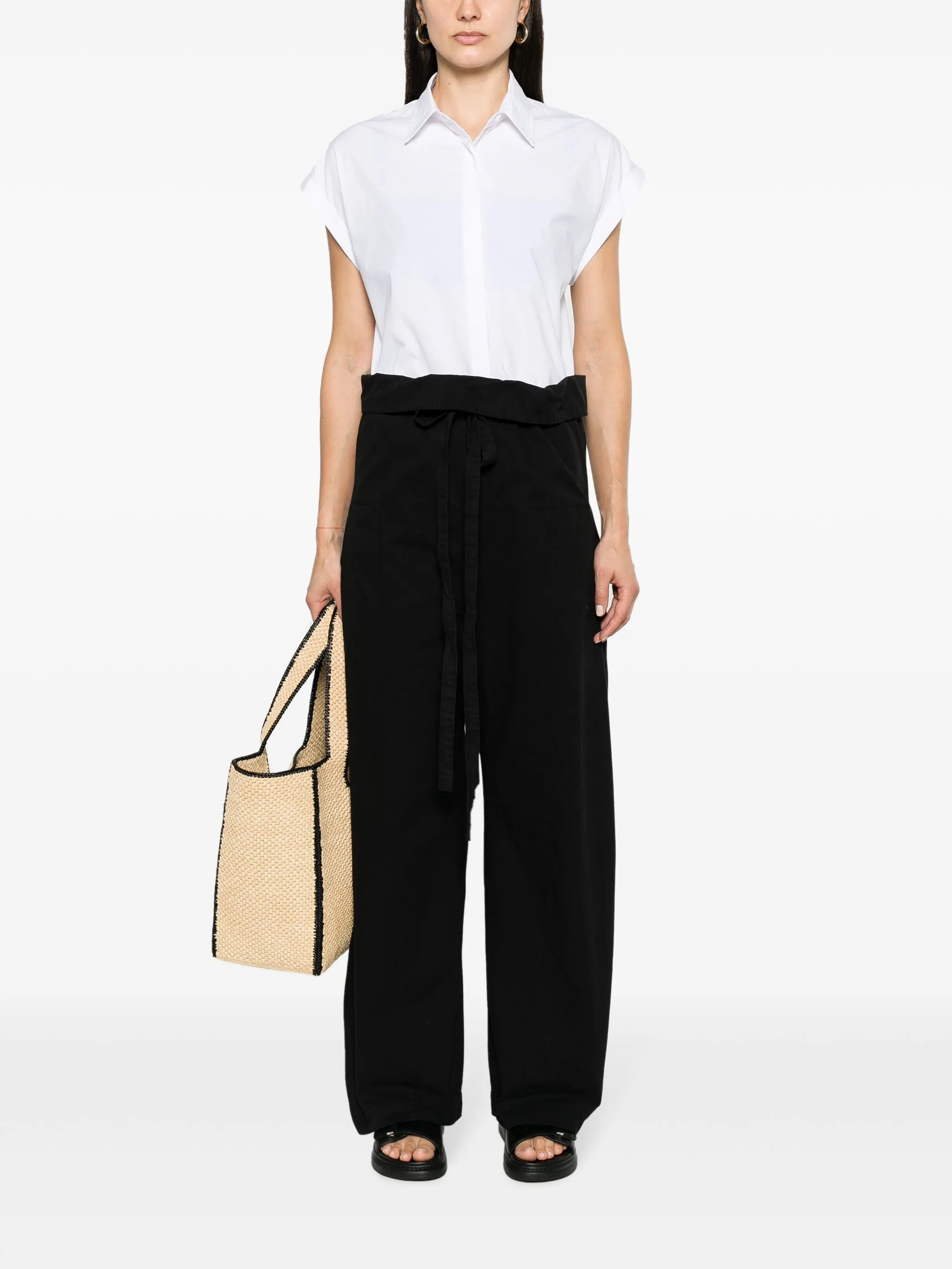 Fisherman straight-leg trousers