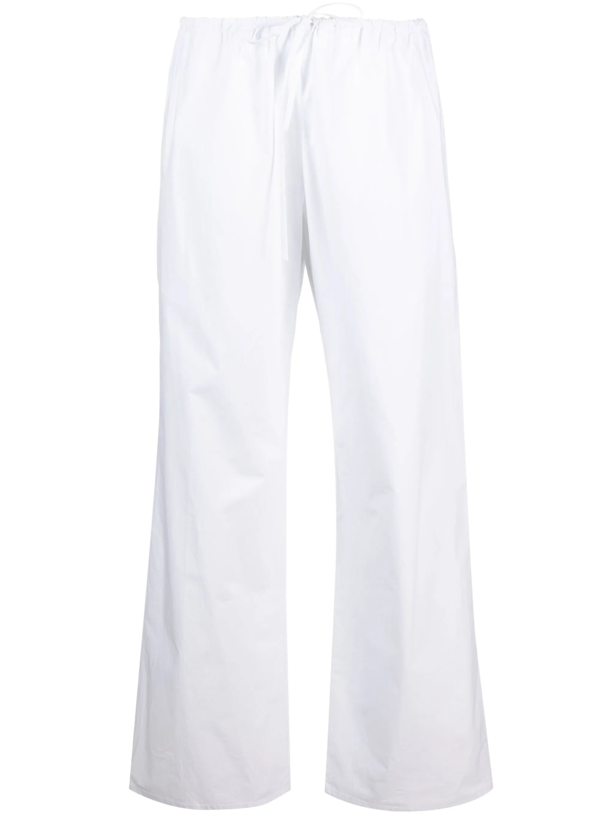 straight-leg organic-cotton trousers