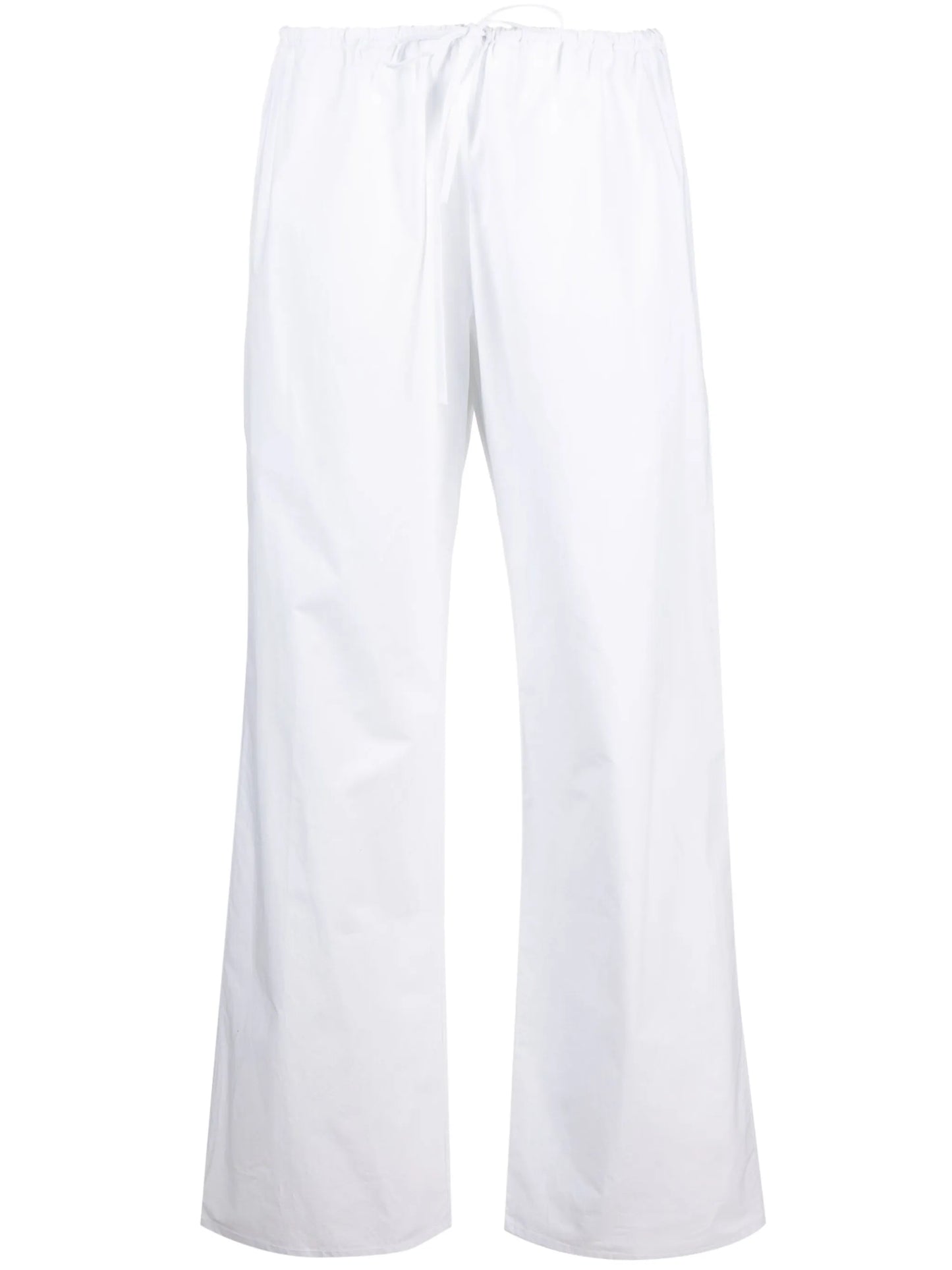 straight-leg organic-cotton trousers