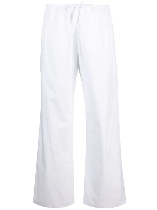 straight-leg organic-cotton trousers
