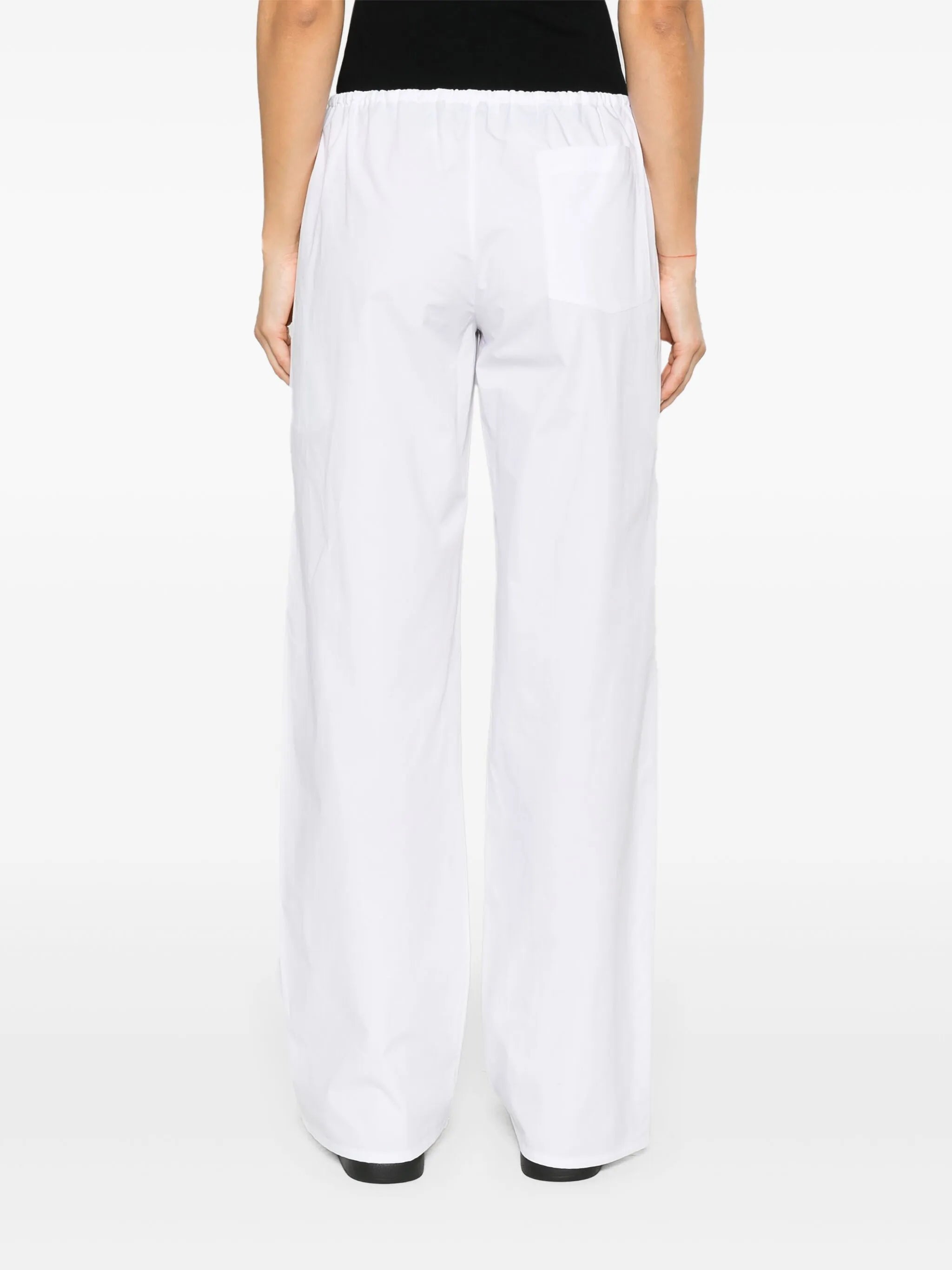 straight-leg organic-cotton trousers