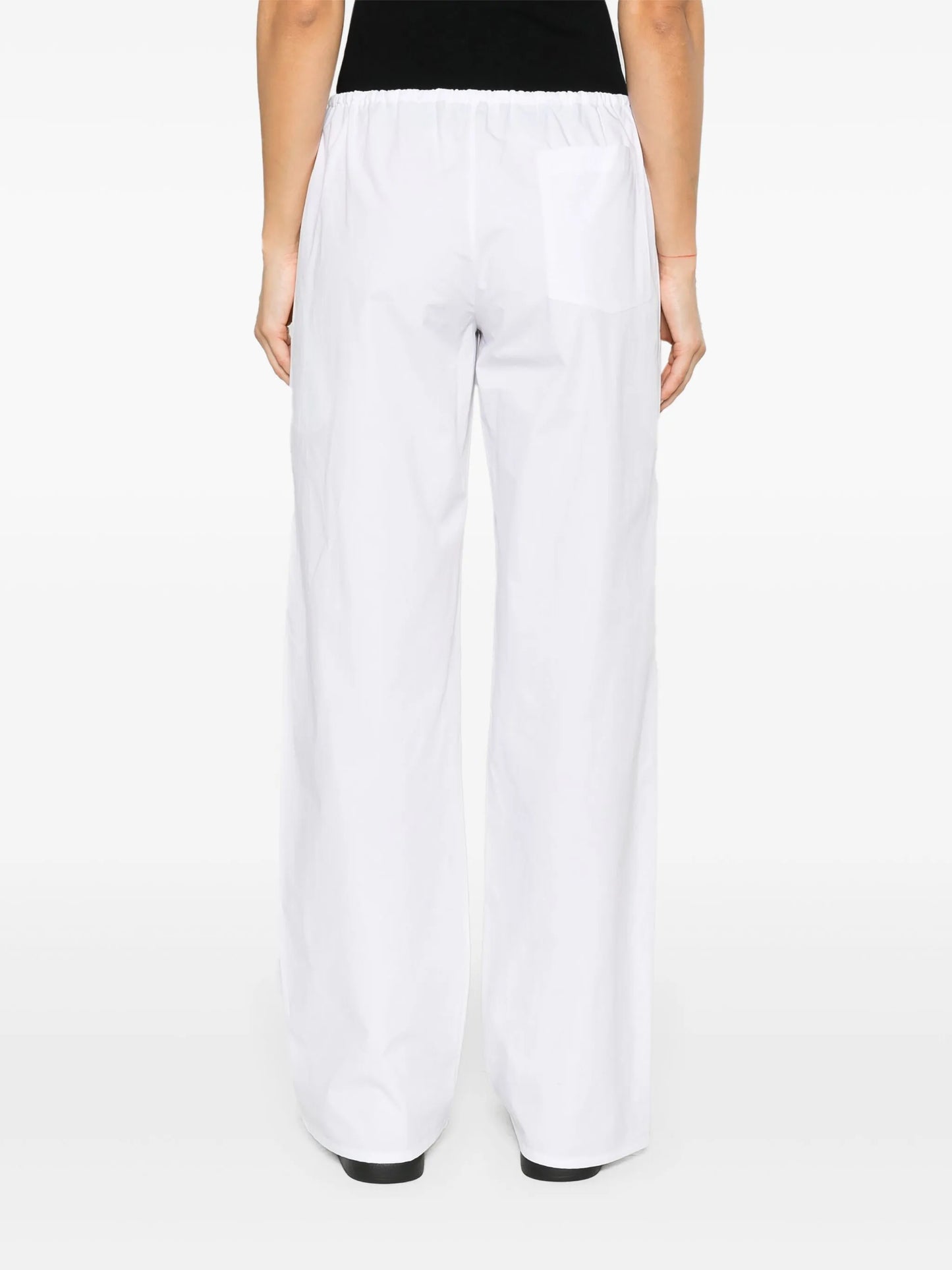 straight-leg organic-cotton trousers