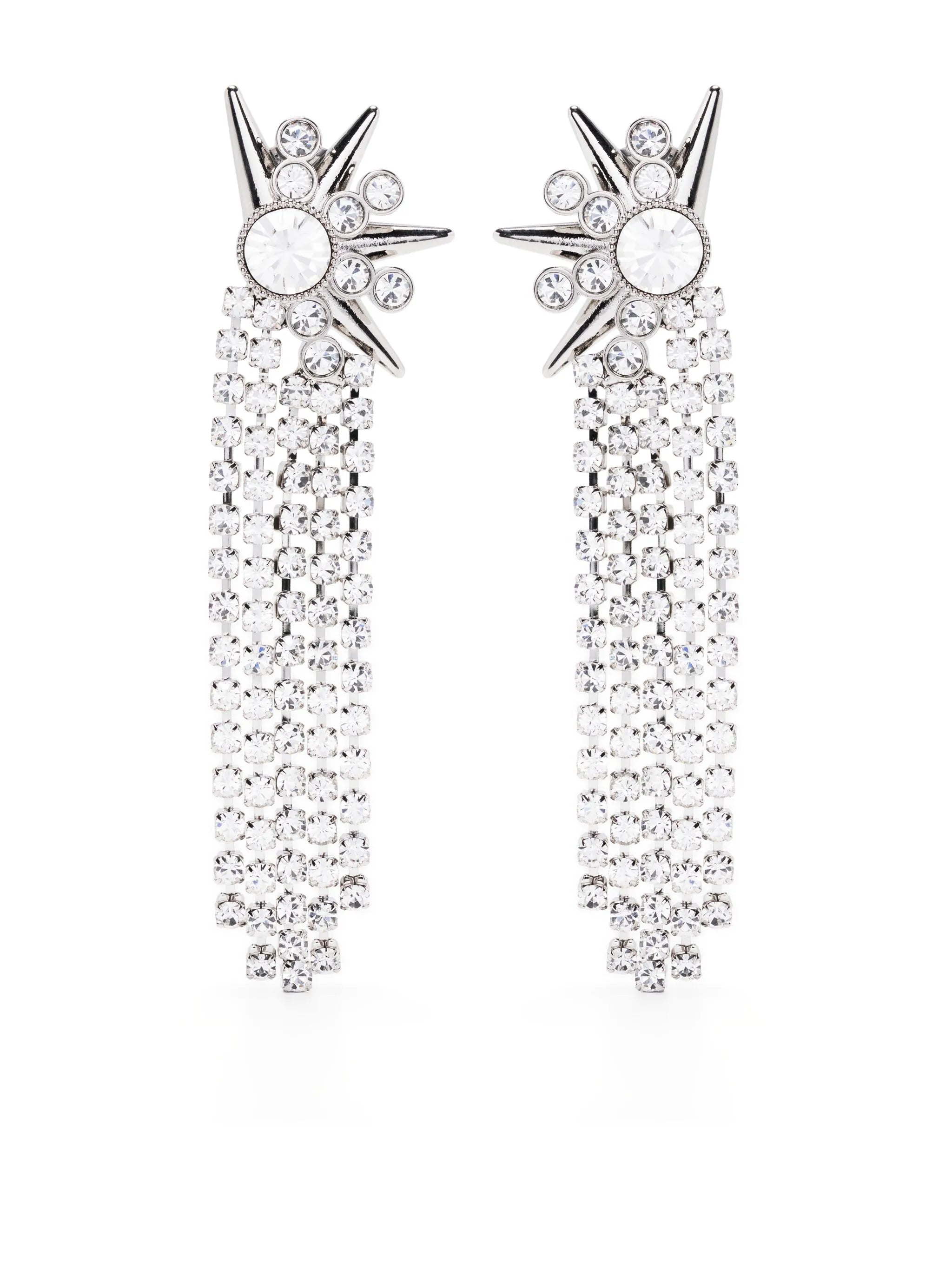 Paco fringed drop crystal earrings