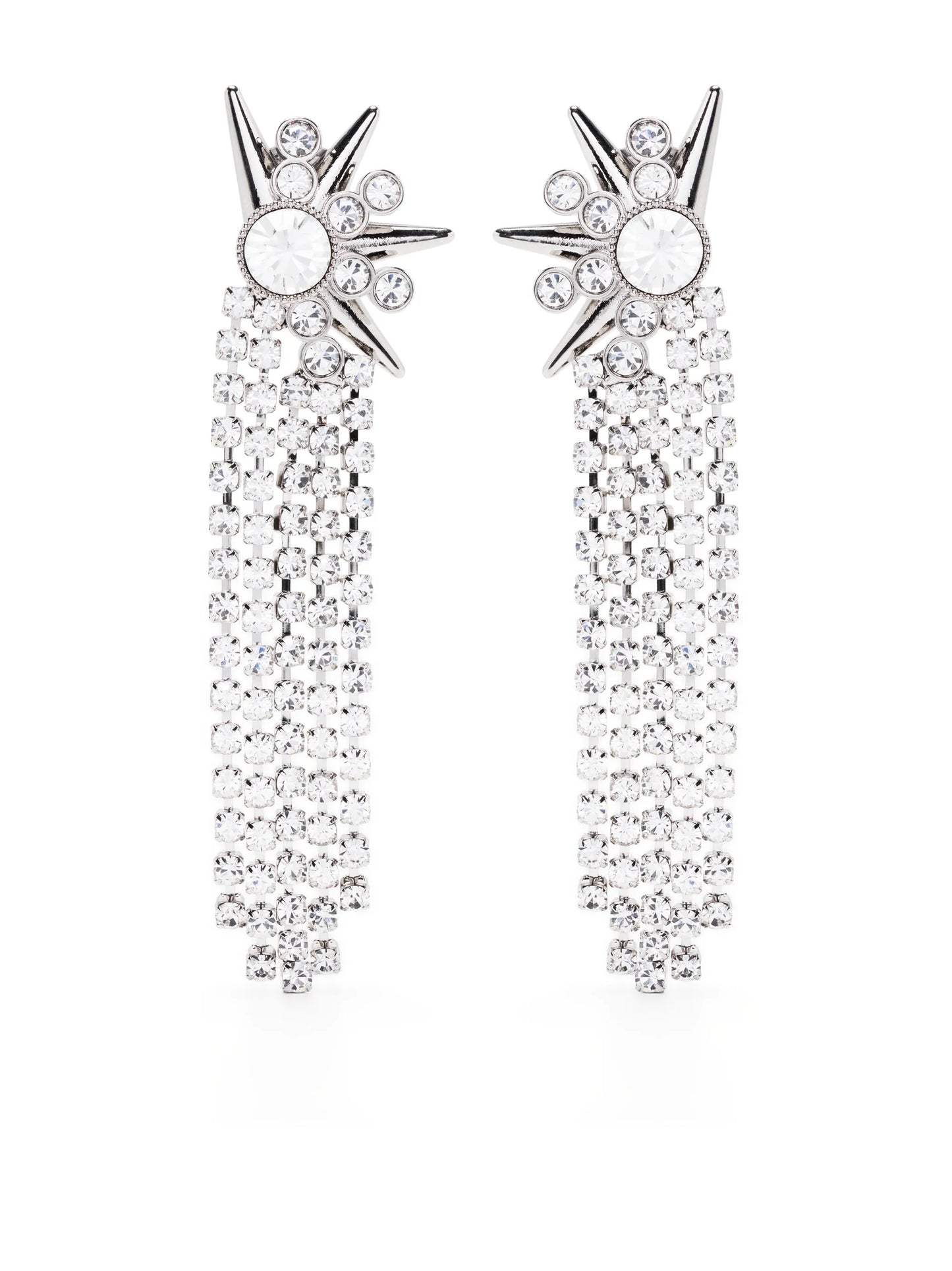 Paco fringed drop crystal earrings