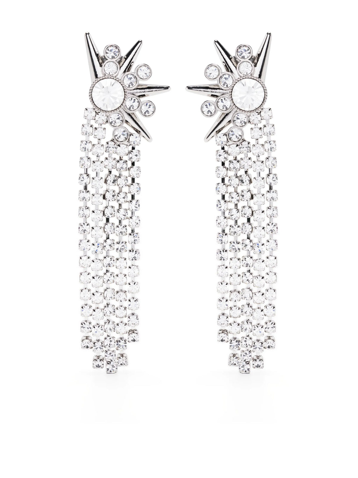 Paco fringed drop crystal earrings