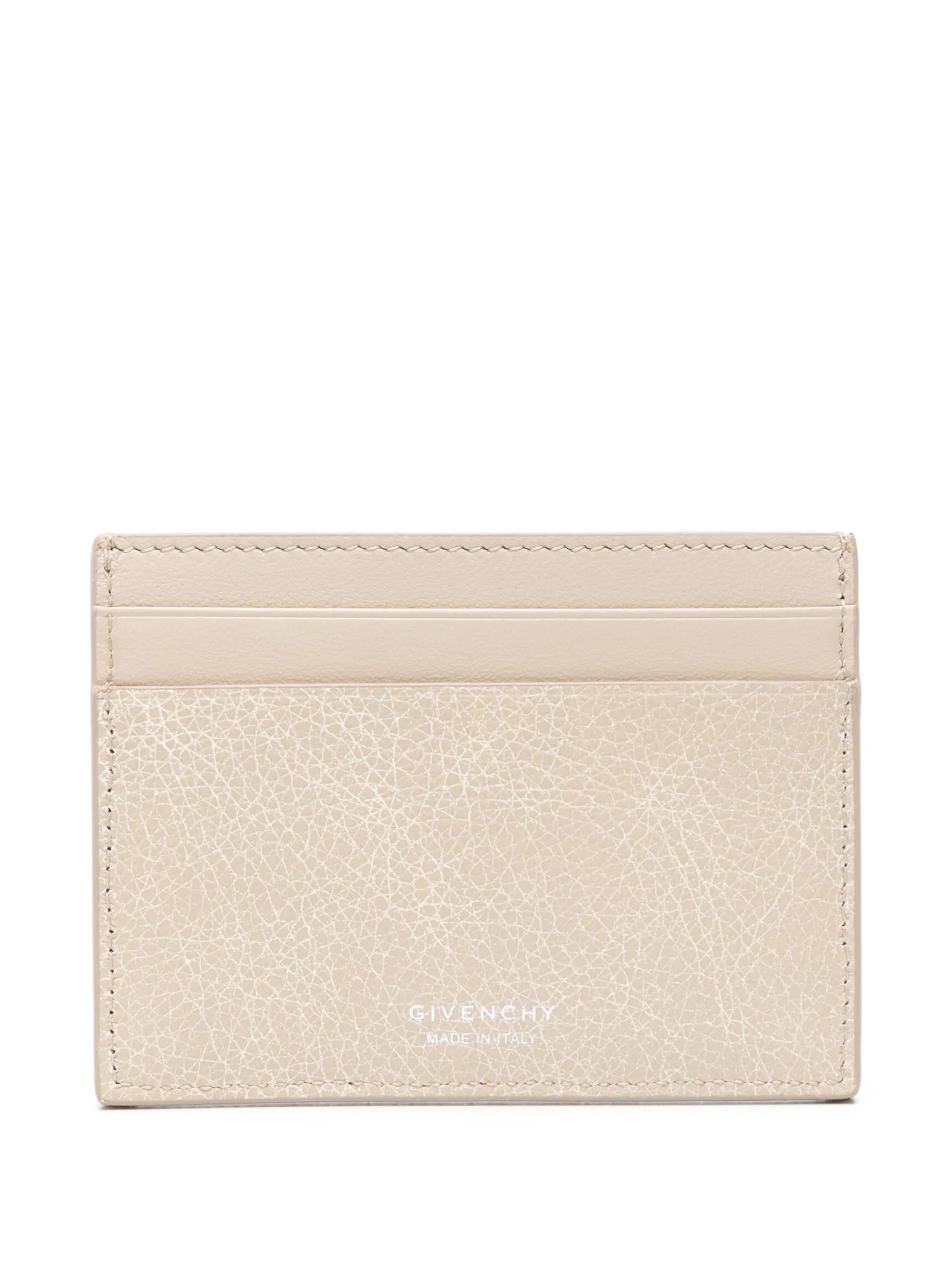 4D-embossed leather cardholder