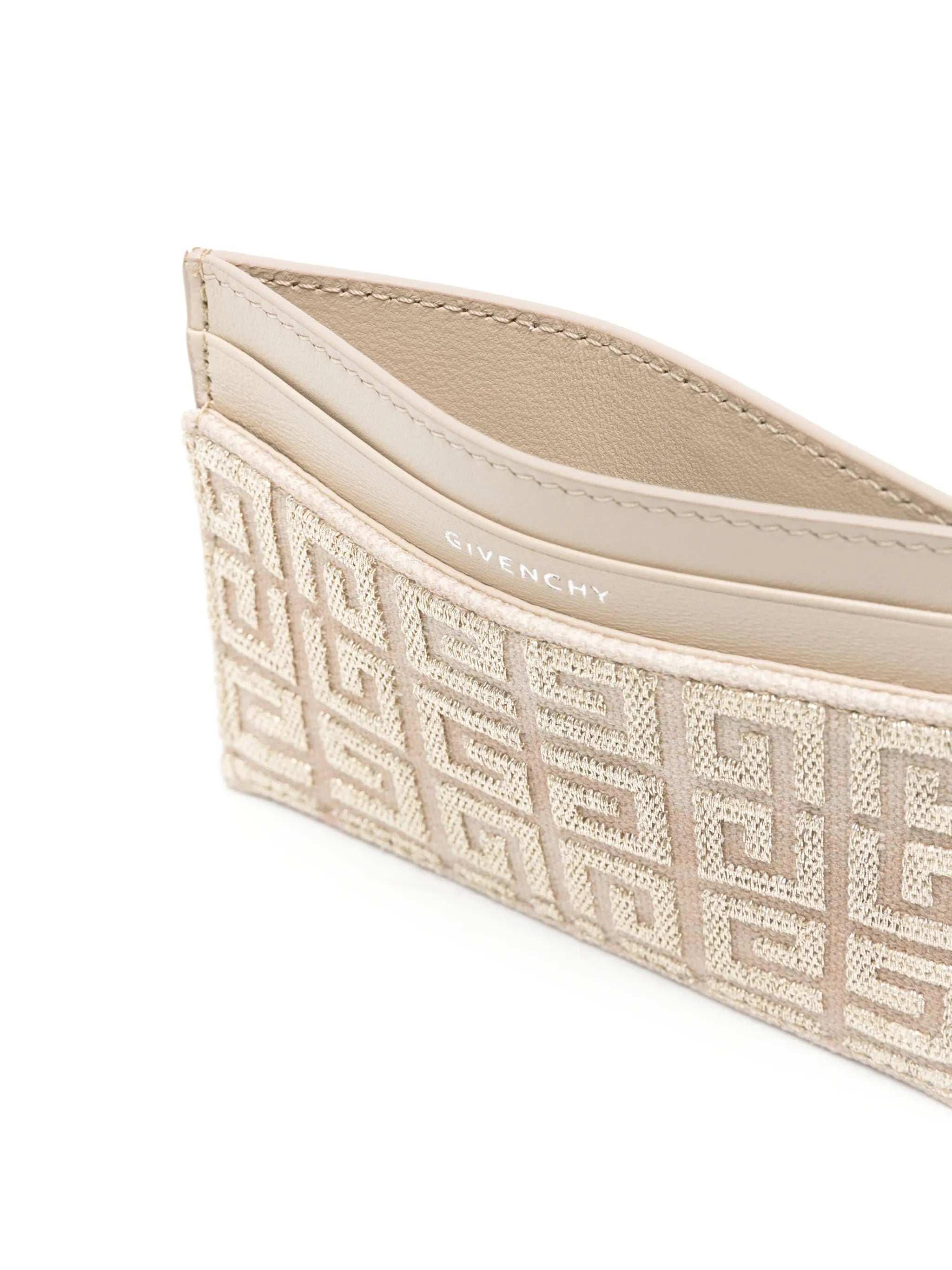 4D-embossed leather cardholder