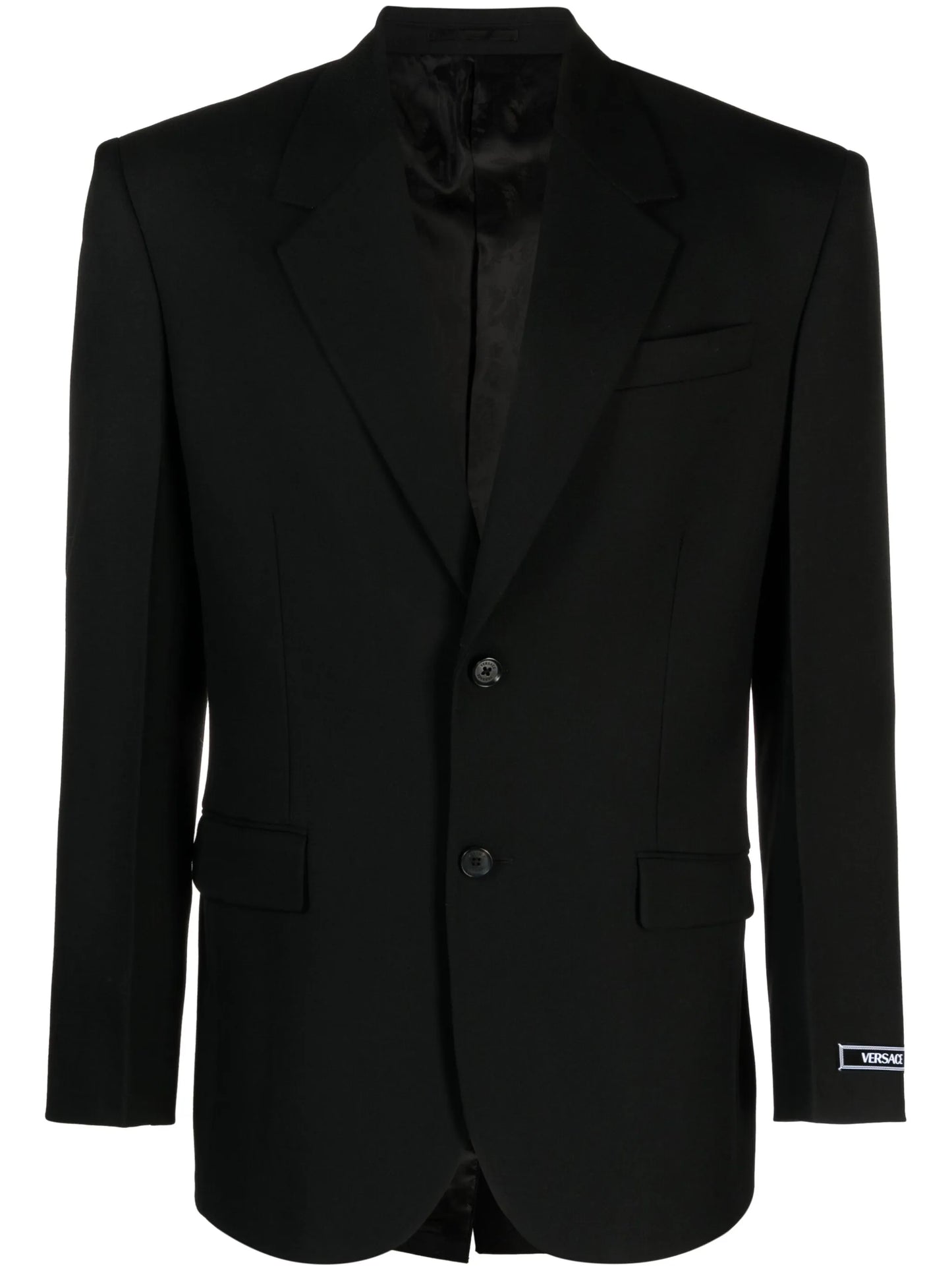 single-breasted virgin-wool blazer
