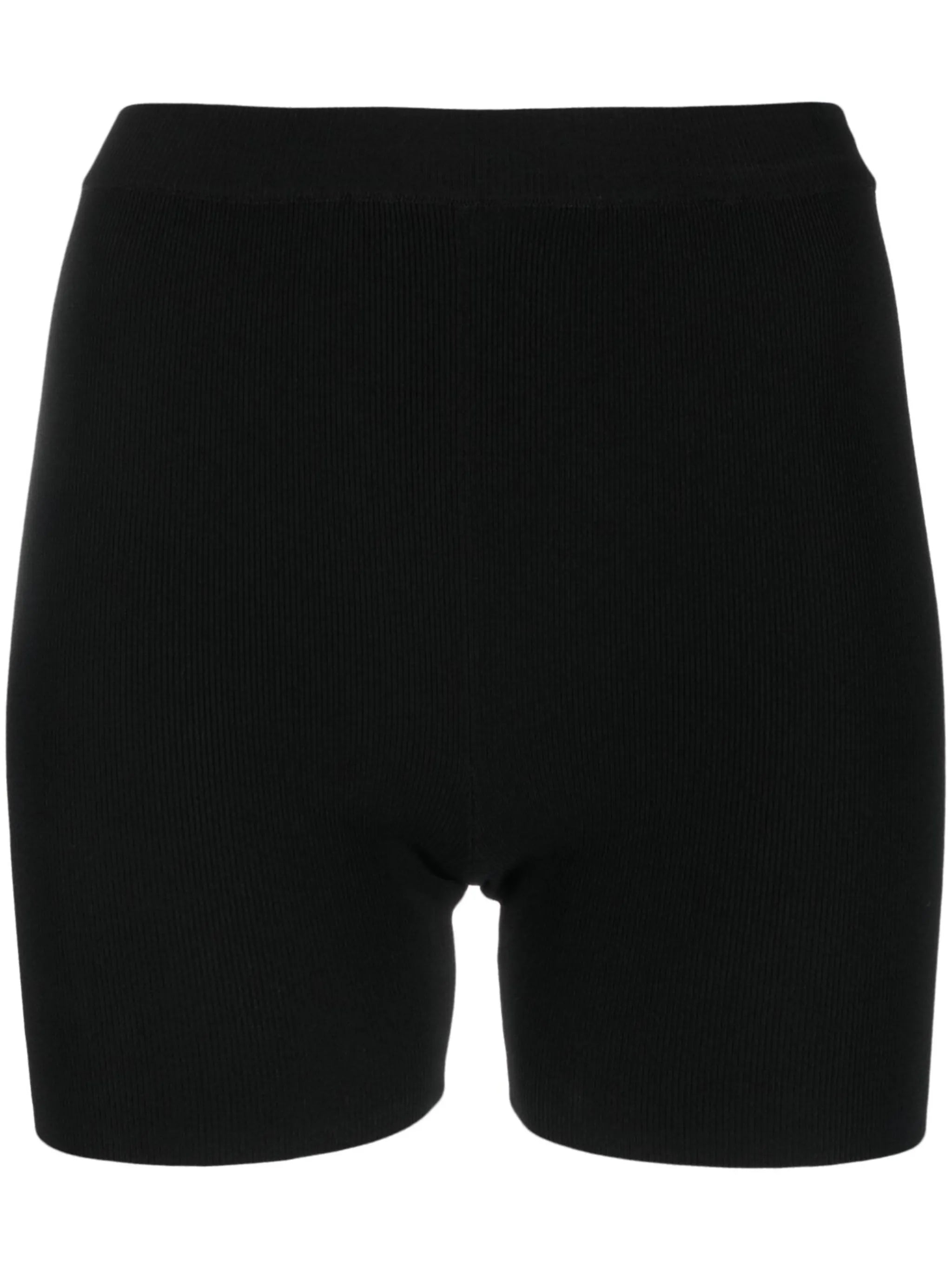 ribbed-knit biker shorts