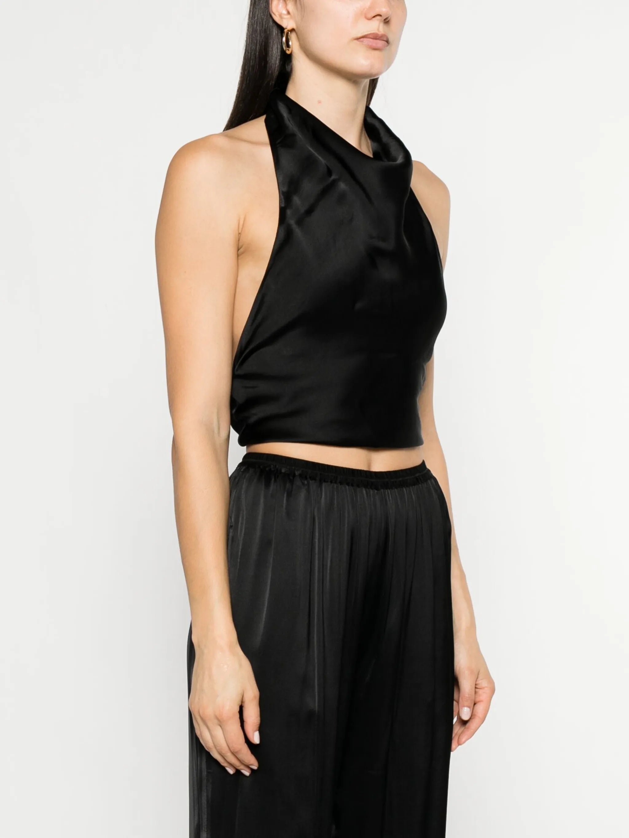 satin halterneck top