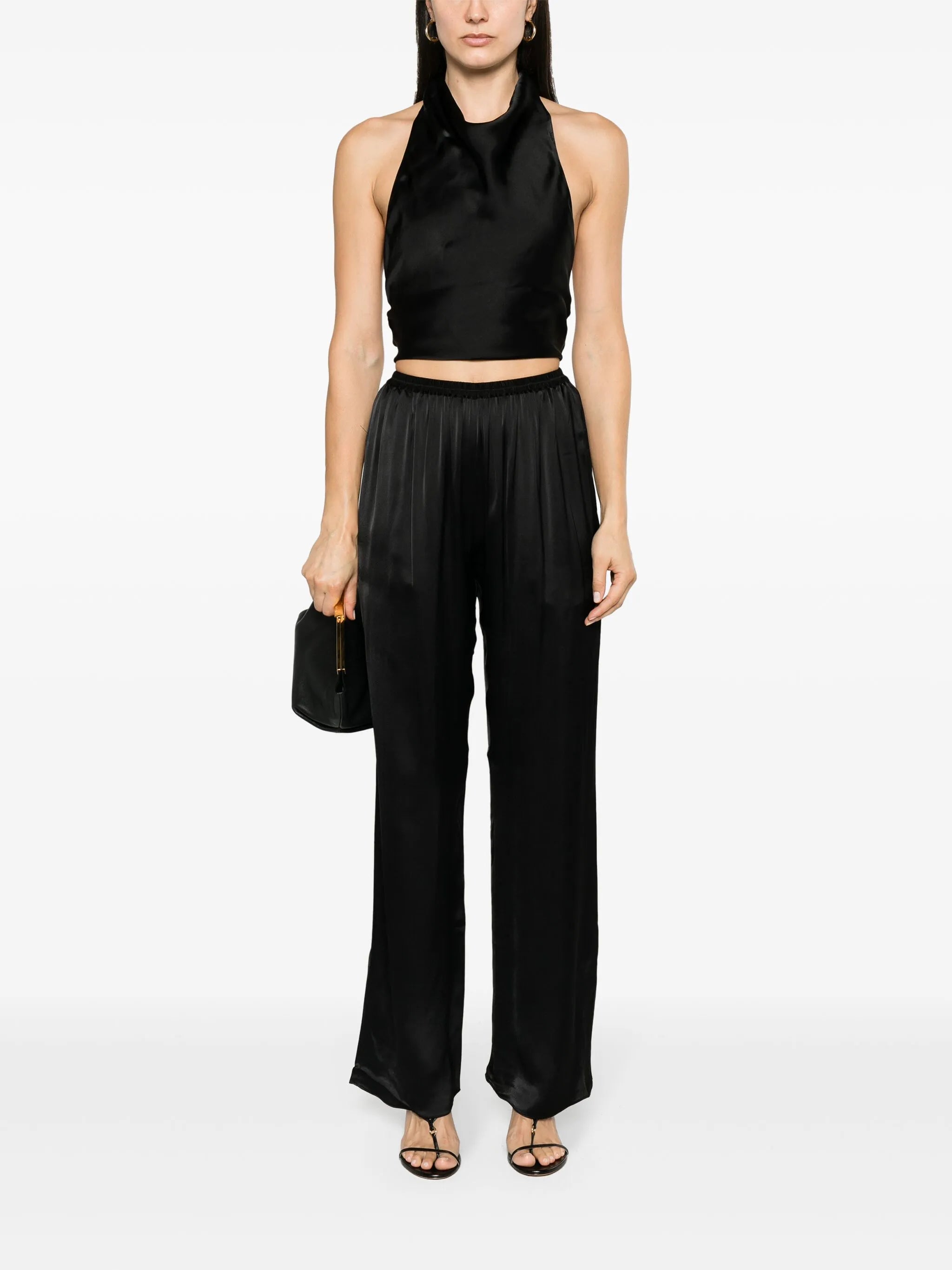satin halterneck top