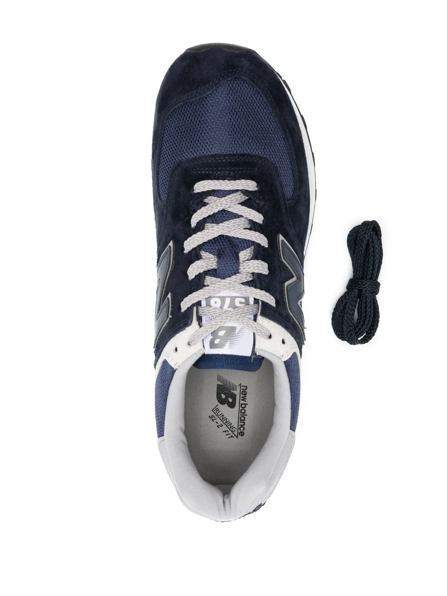 576 logo-patch leather sneakers