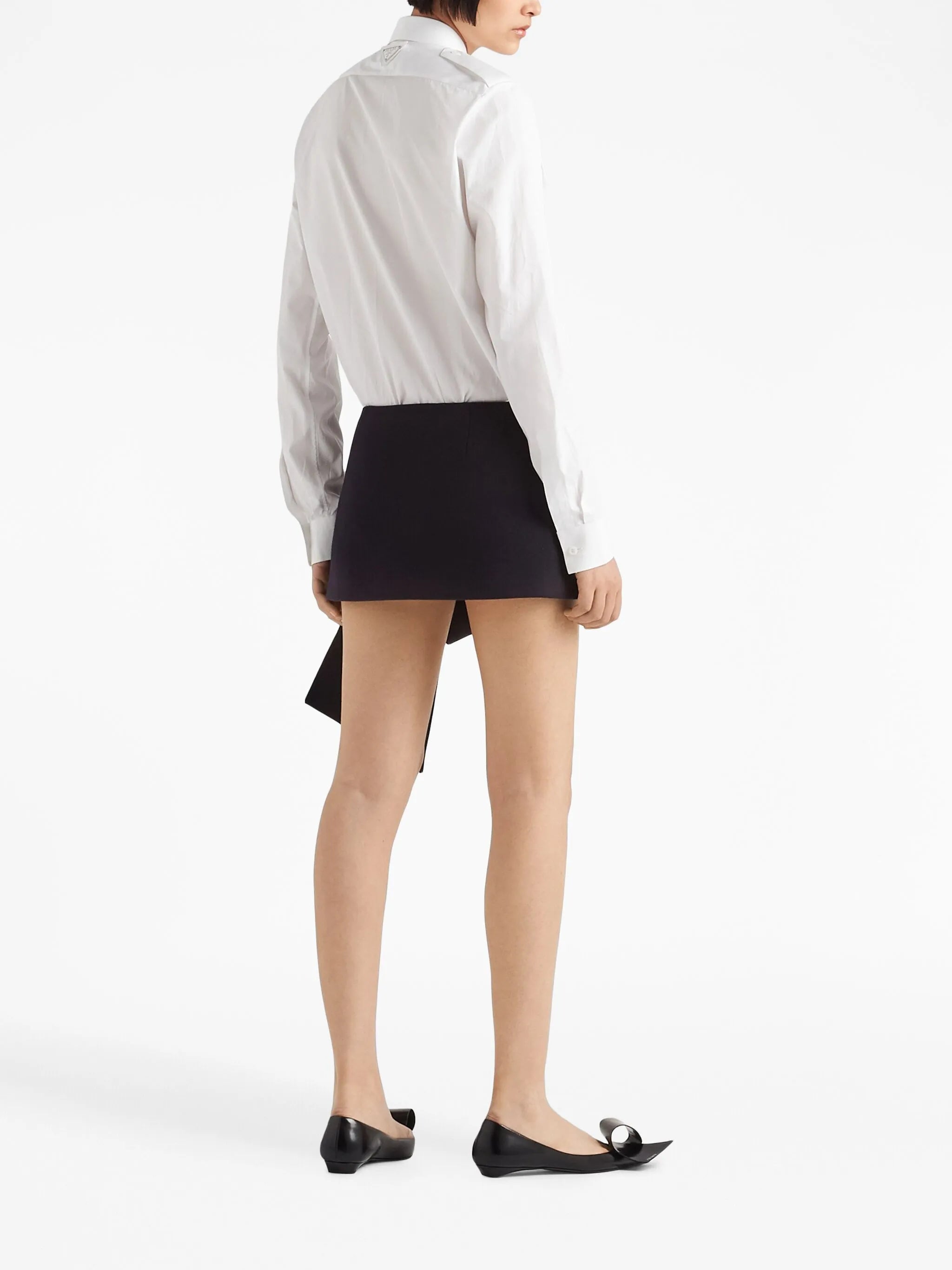 triangle-logo poplin shirt