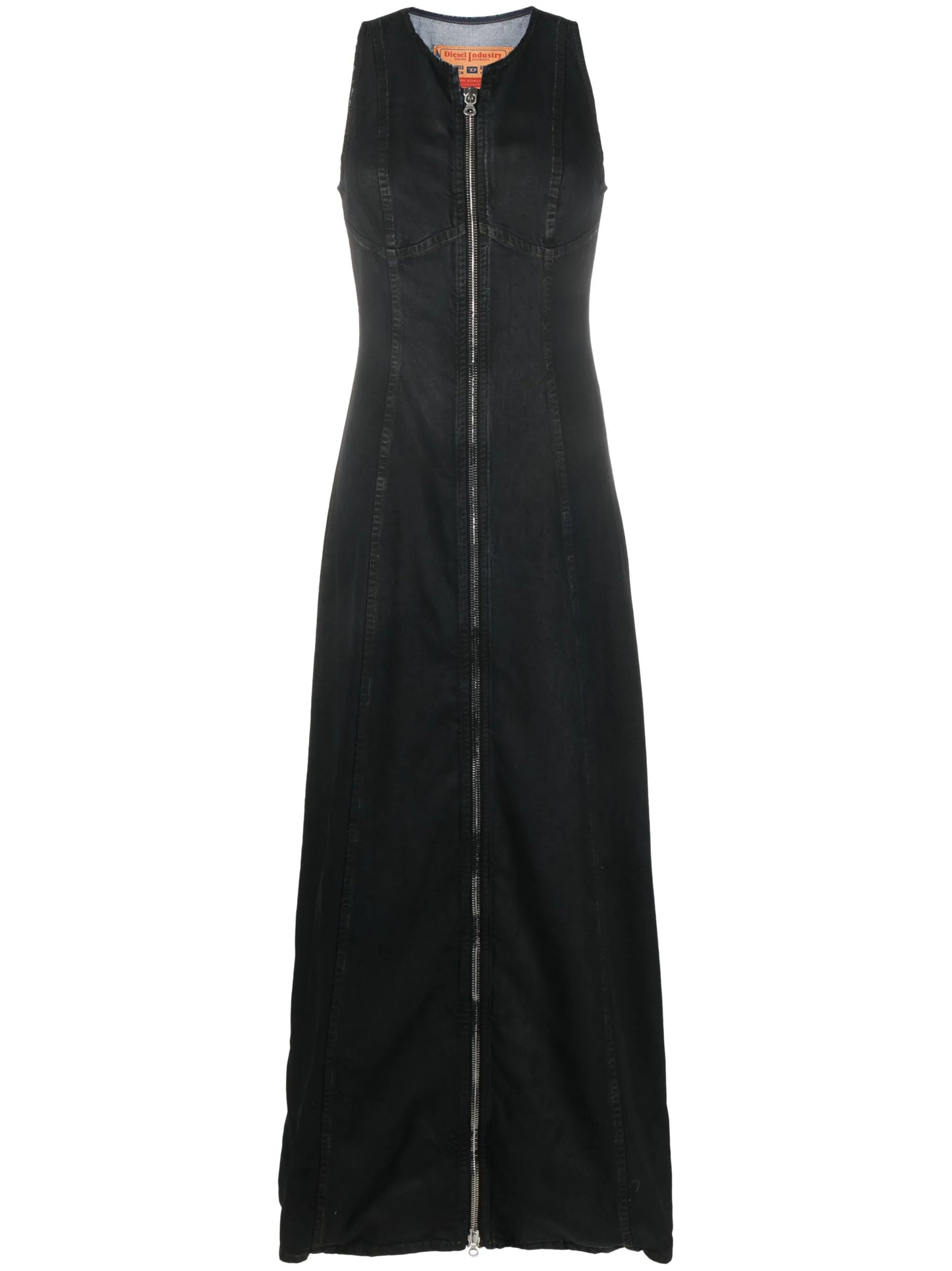 De-Lu S zip-up denim maxi dress