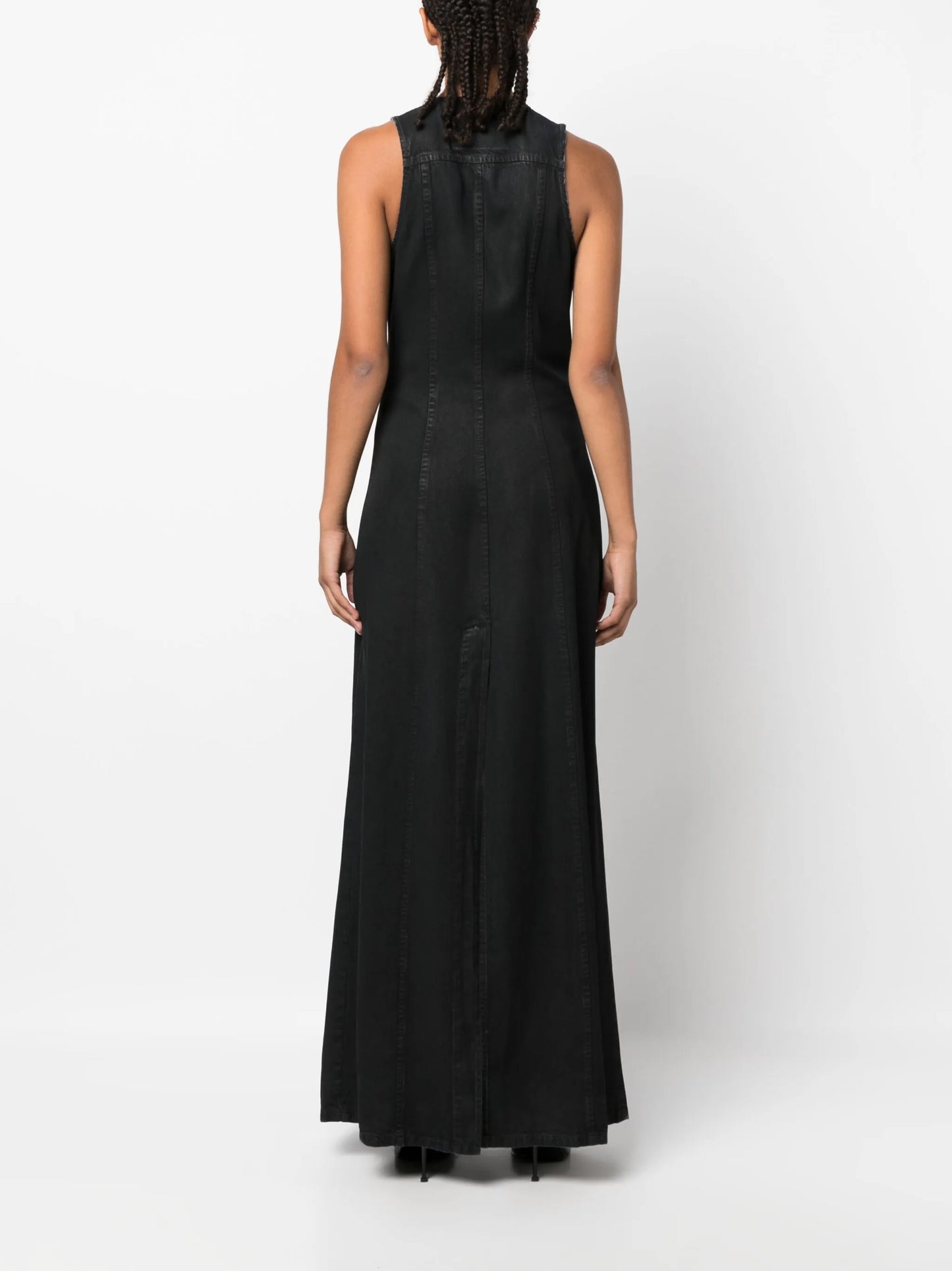 De-Lu S zip-up denim maxi dress