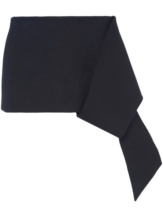 asymmetric-hem mini skirt