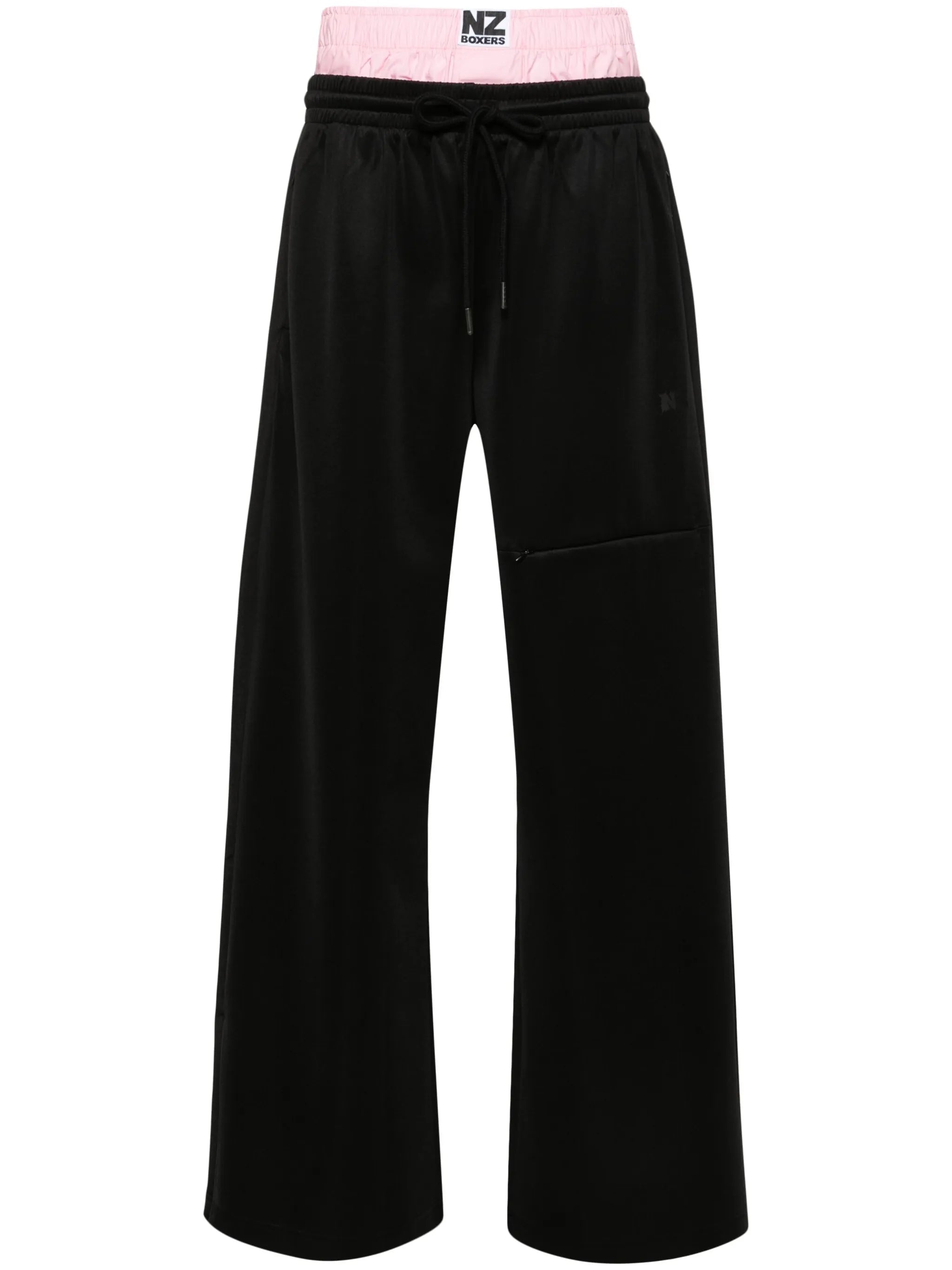 double-waist wide-leg trousers