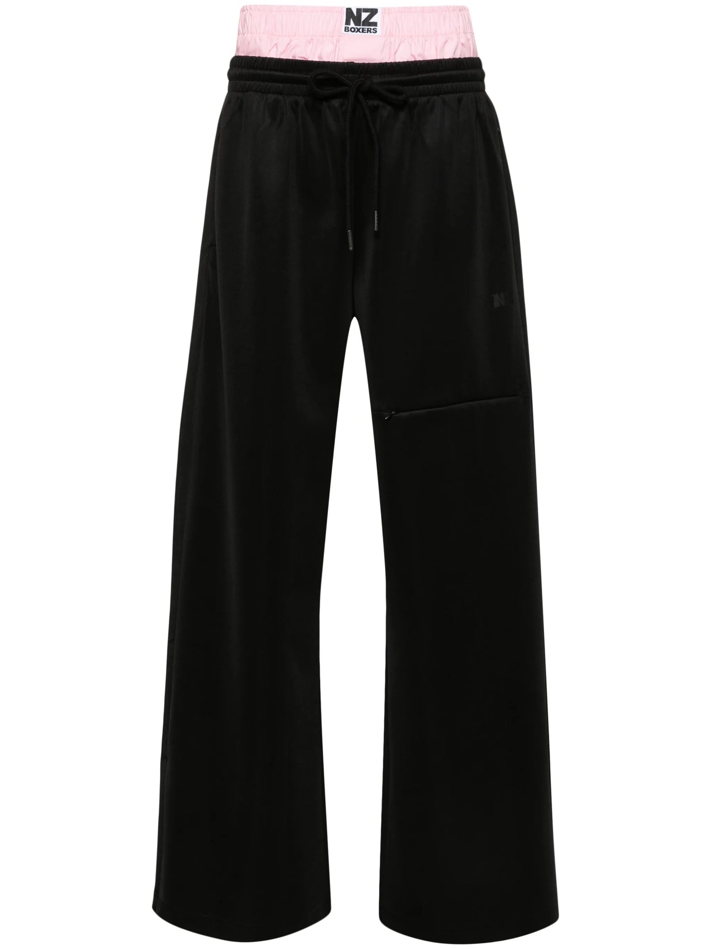 double-waist wide-leg trousers