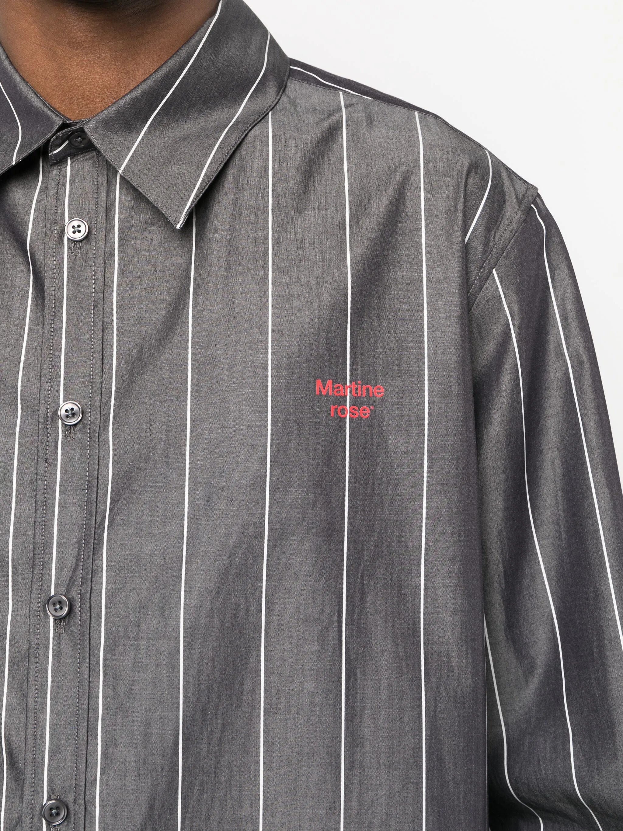 vertical-stripe long-sleeve shirt