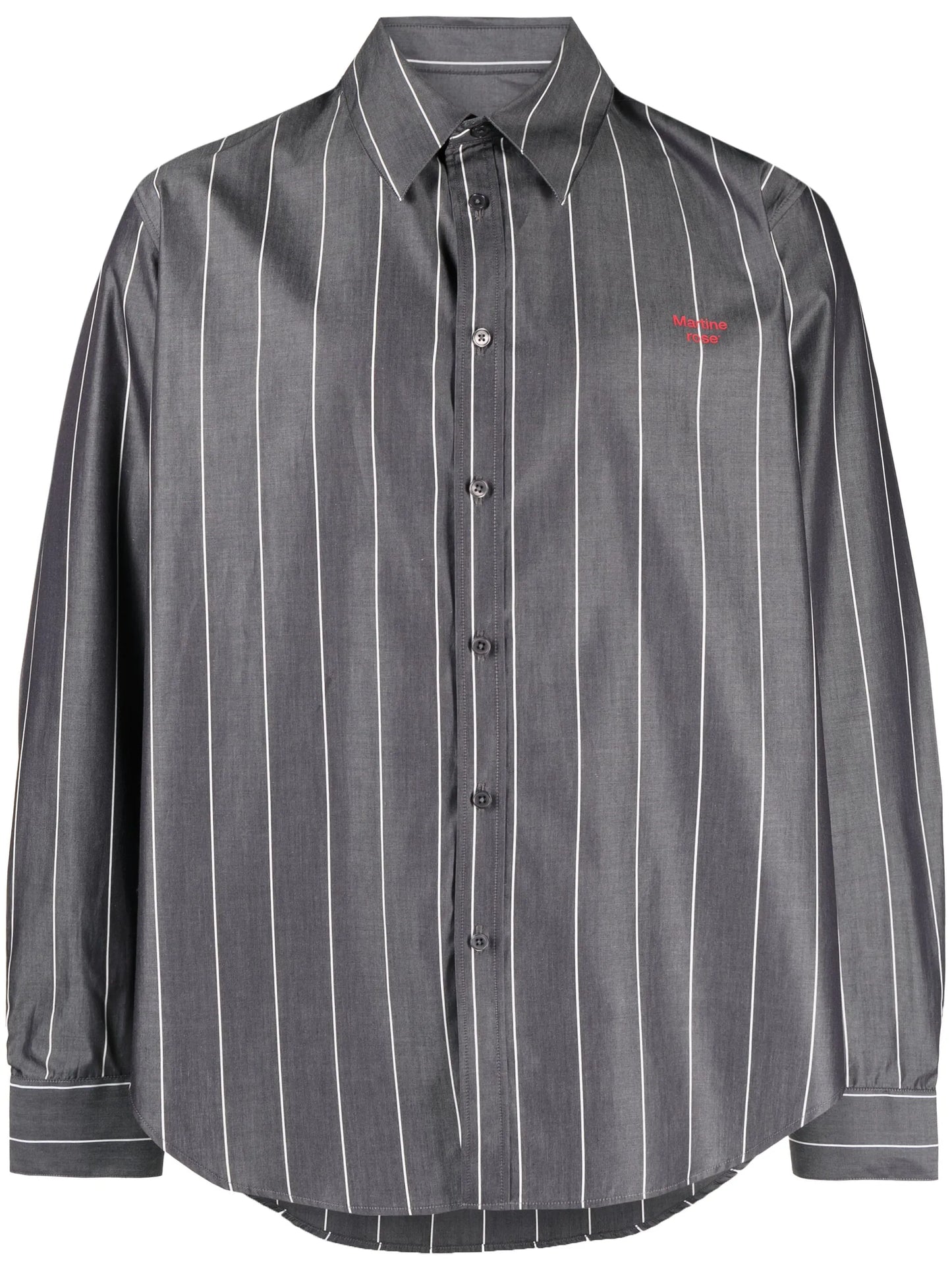 vertical-stripe long-sleeve shirt