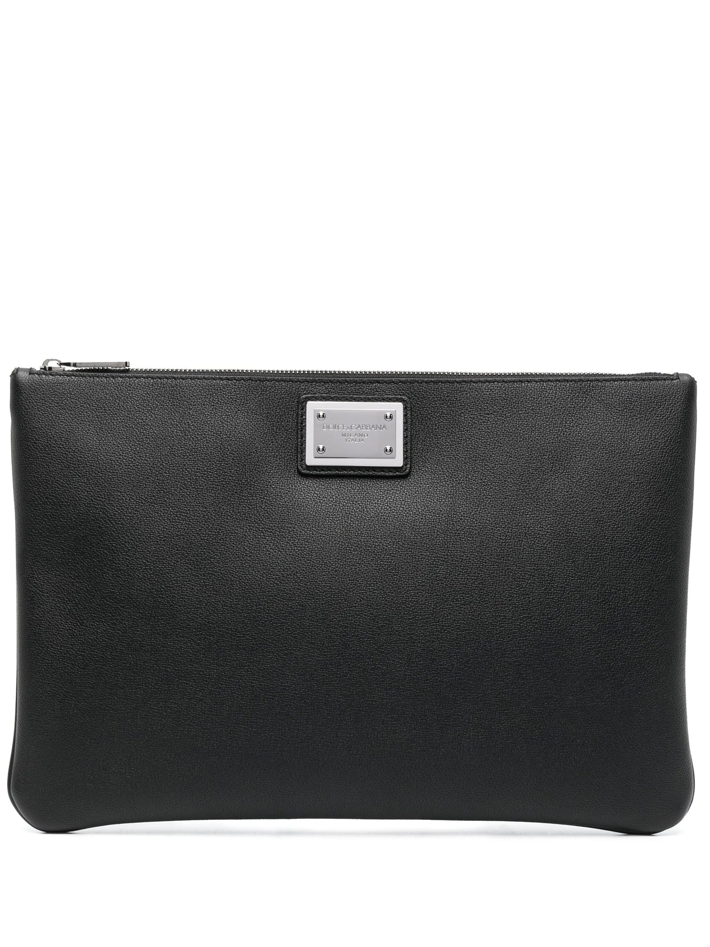 logo-plaque clutch bag