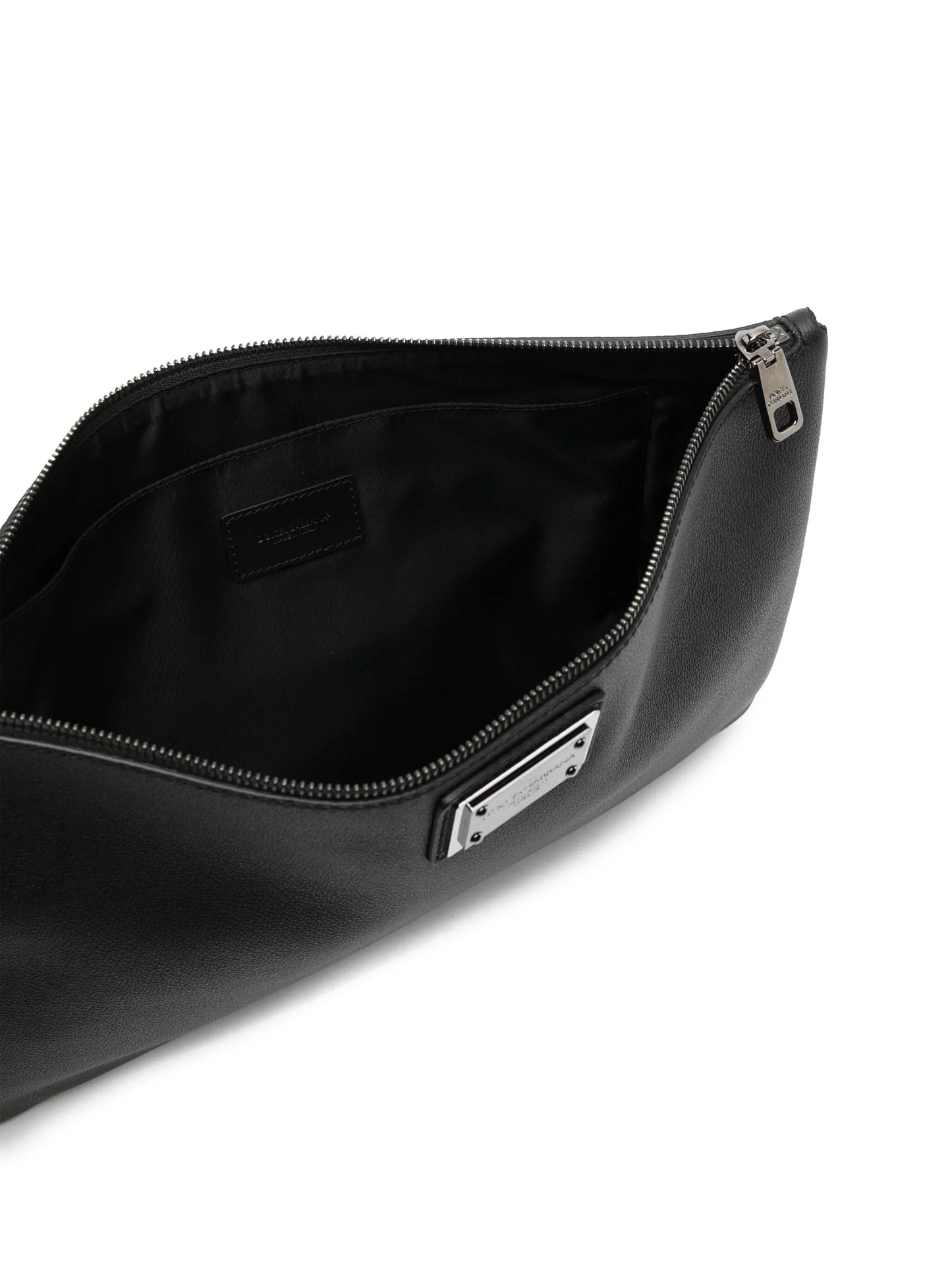 logo-plaque clutch bag