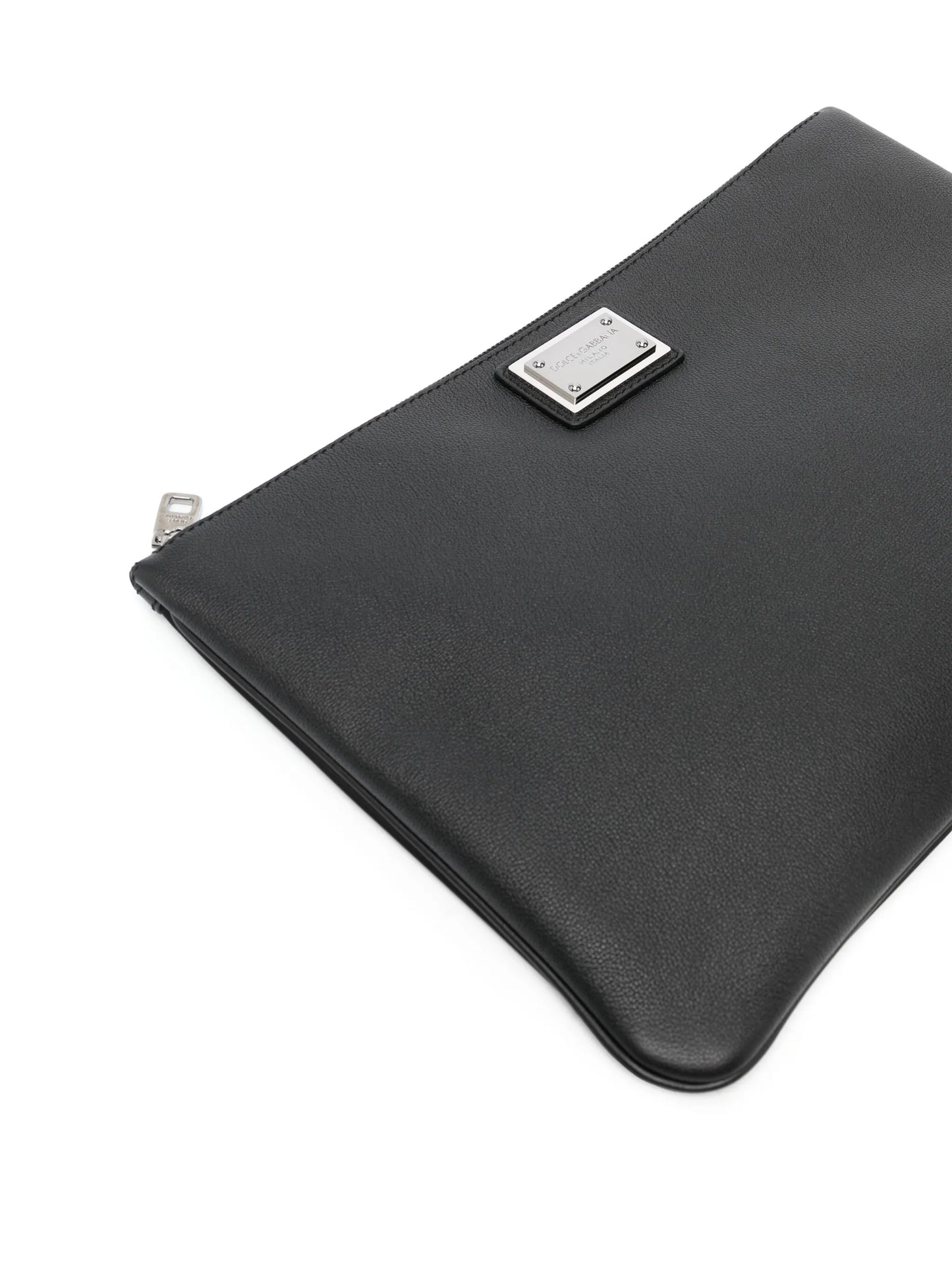 logo-plaque clutch bag