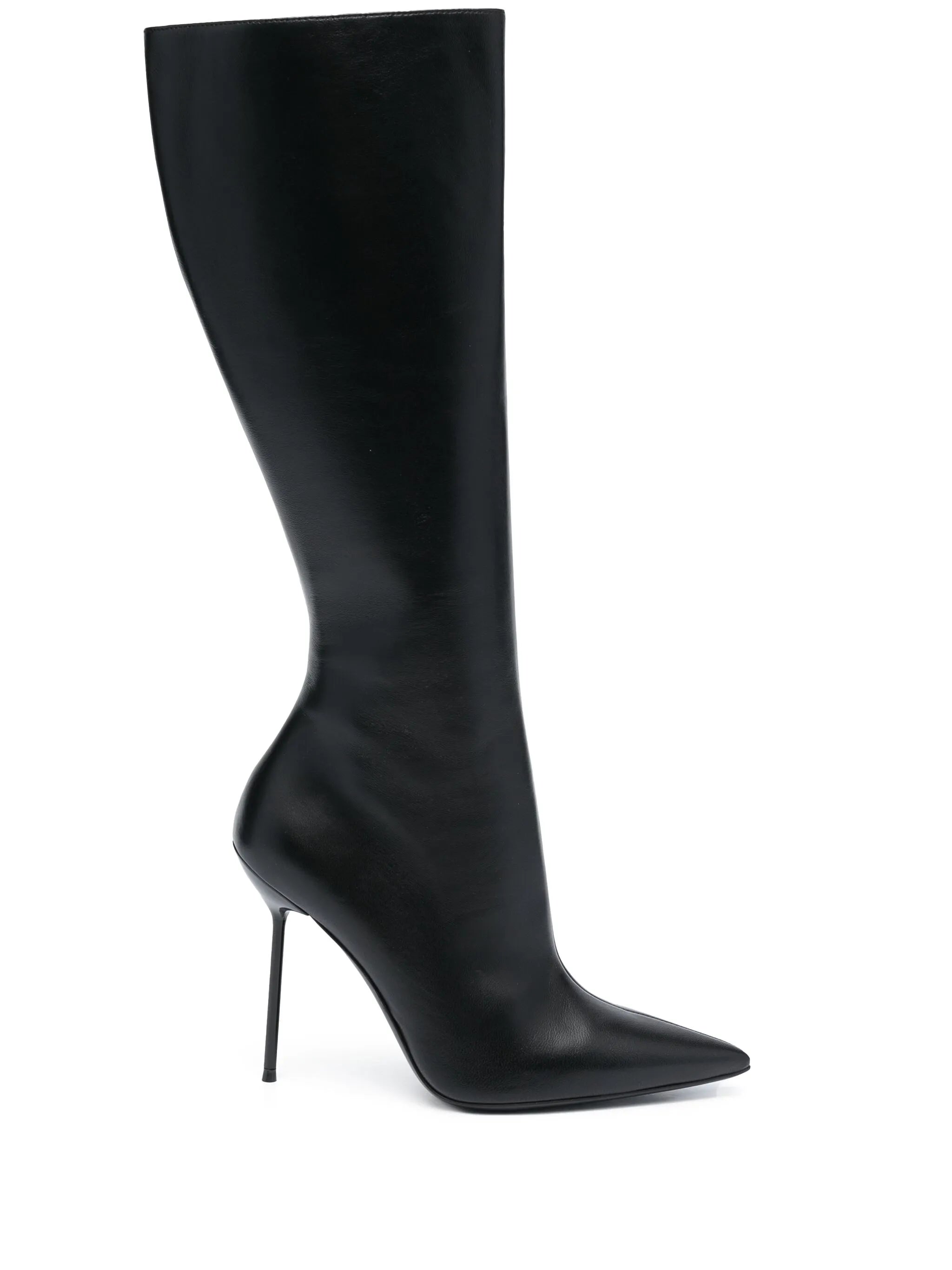 110mm leather stiletto boots
