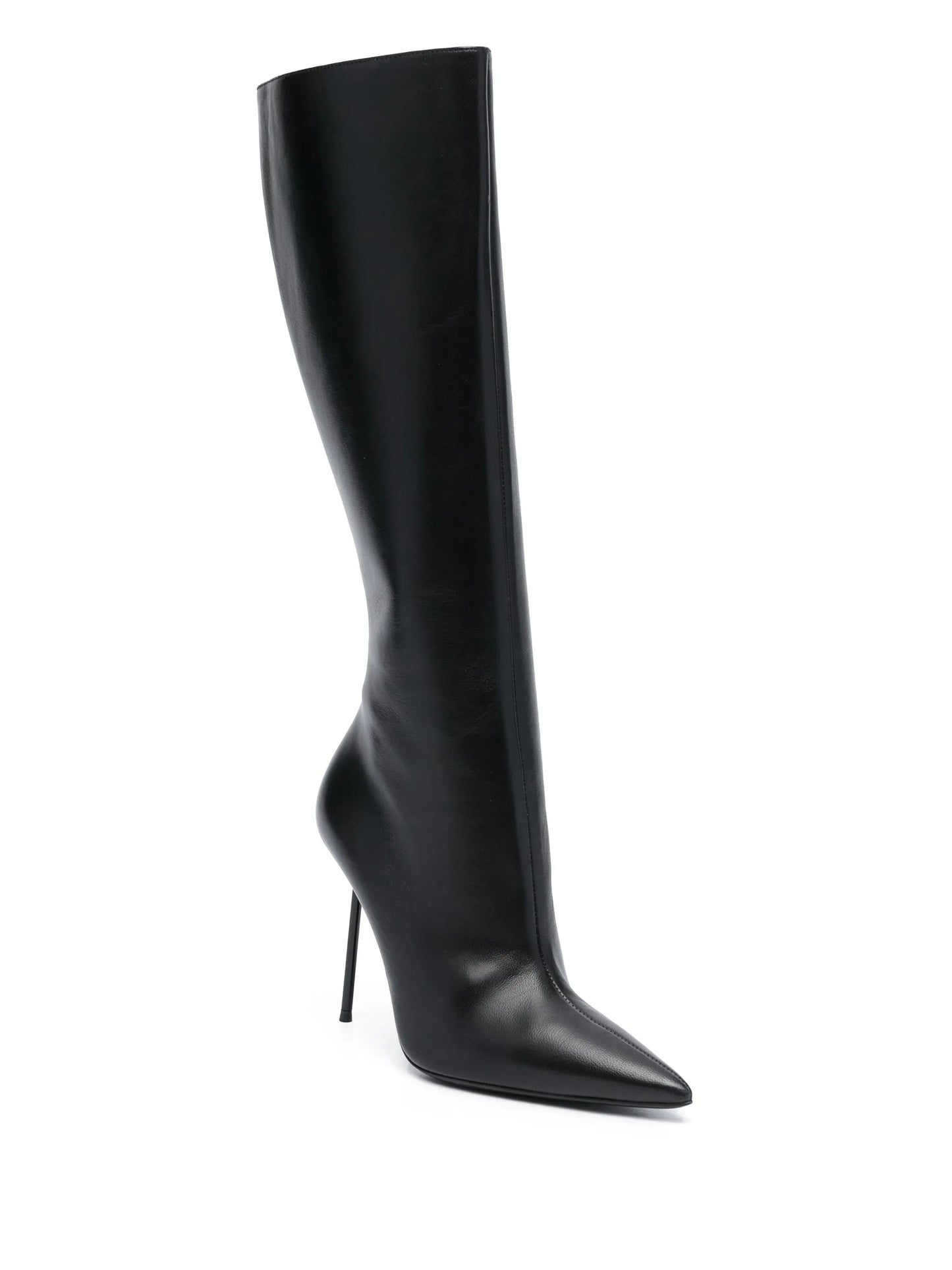 110mm leather stiletto boots