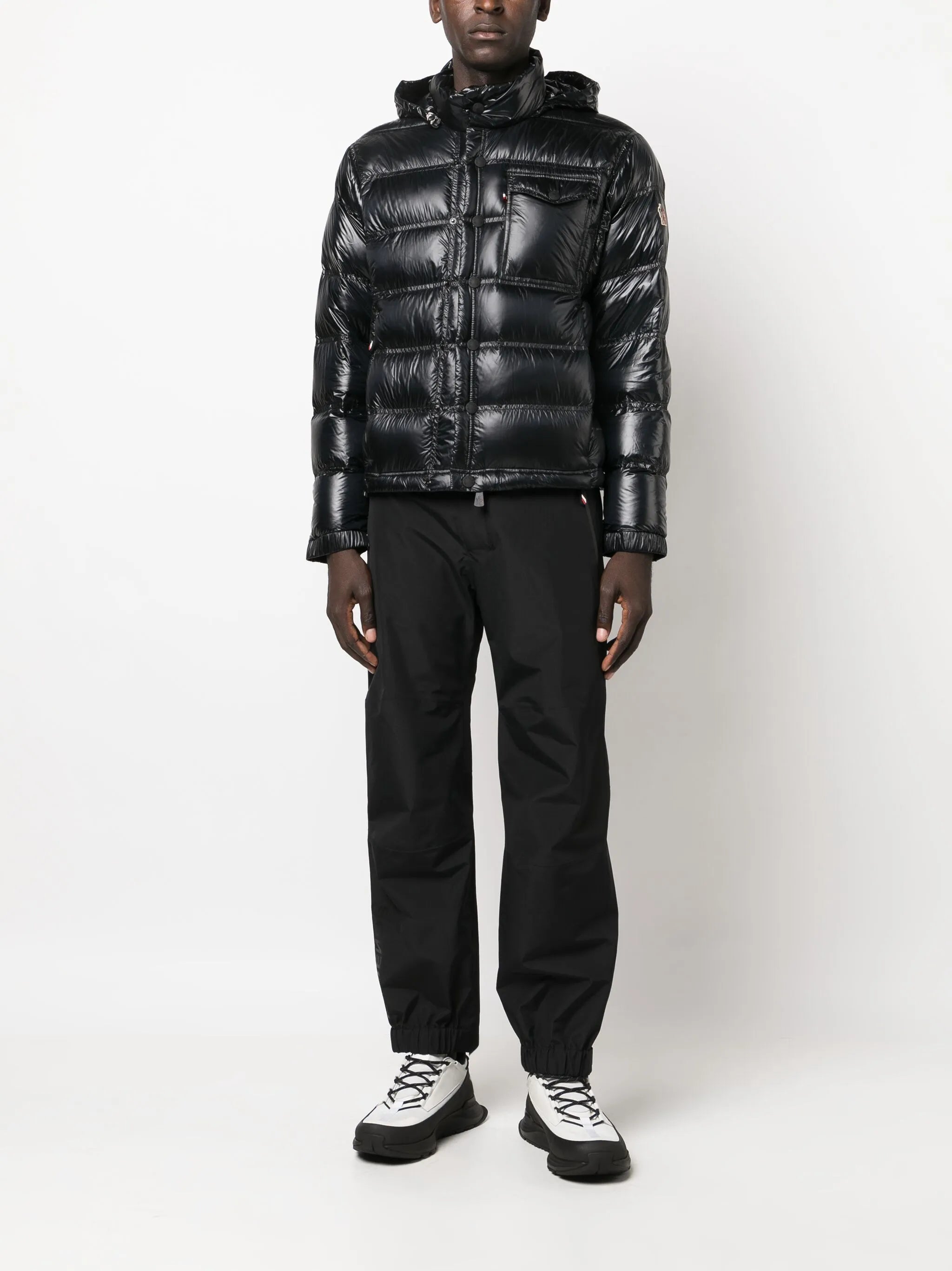 logo-patch padded jacket