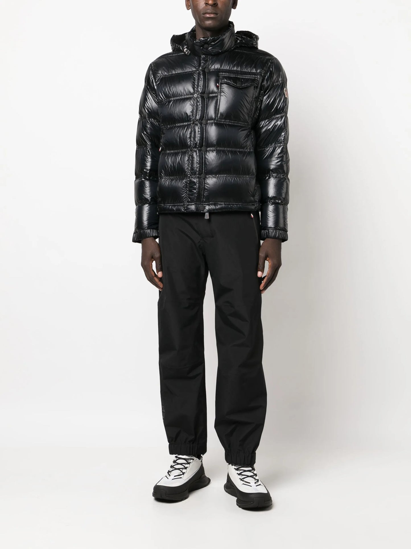 logo-patch padded jacket