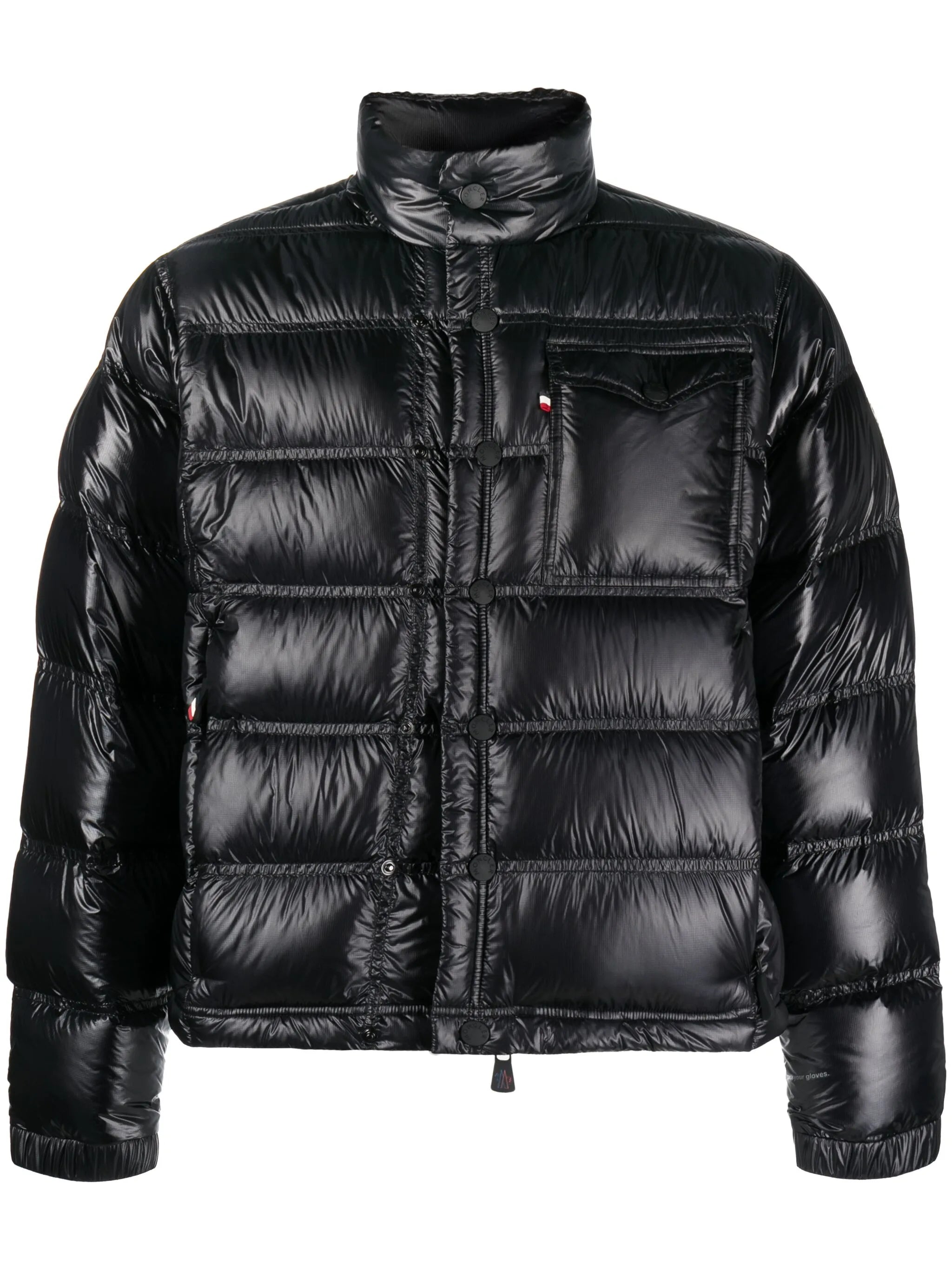 logo-patch padded jacket