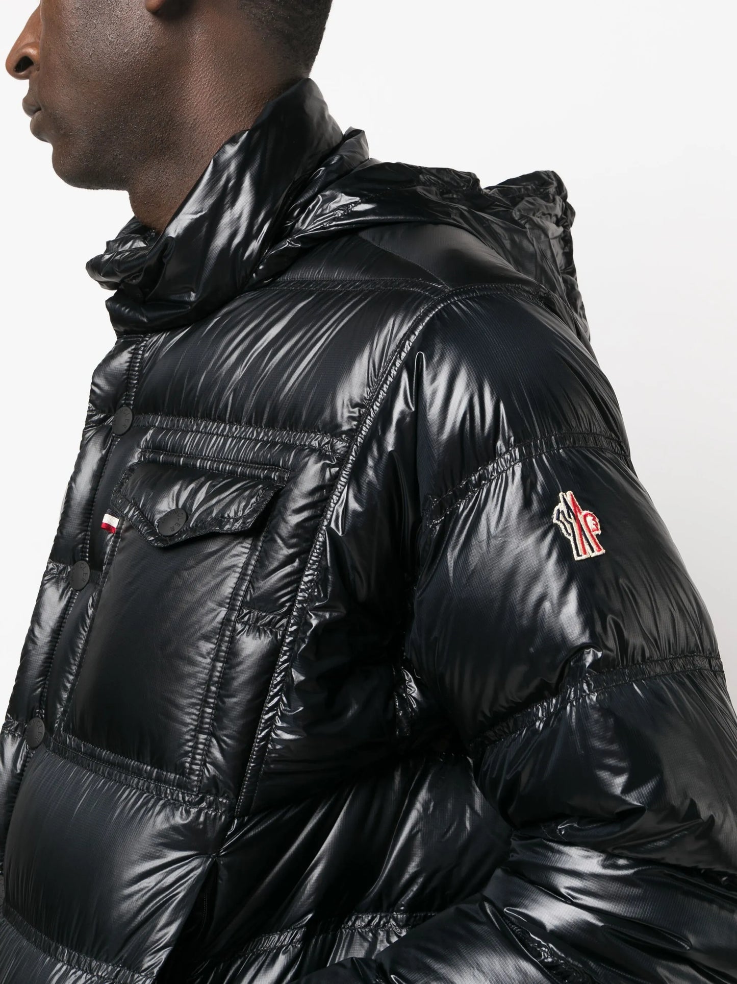 logo-patch padded jacket