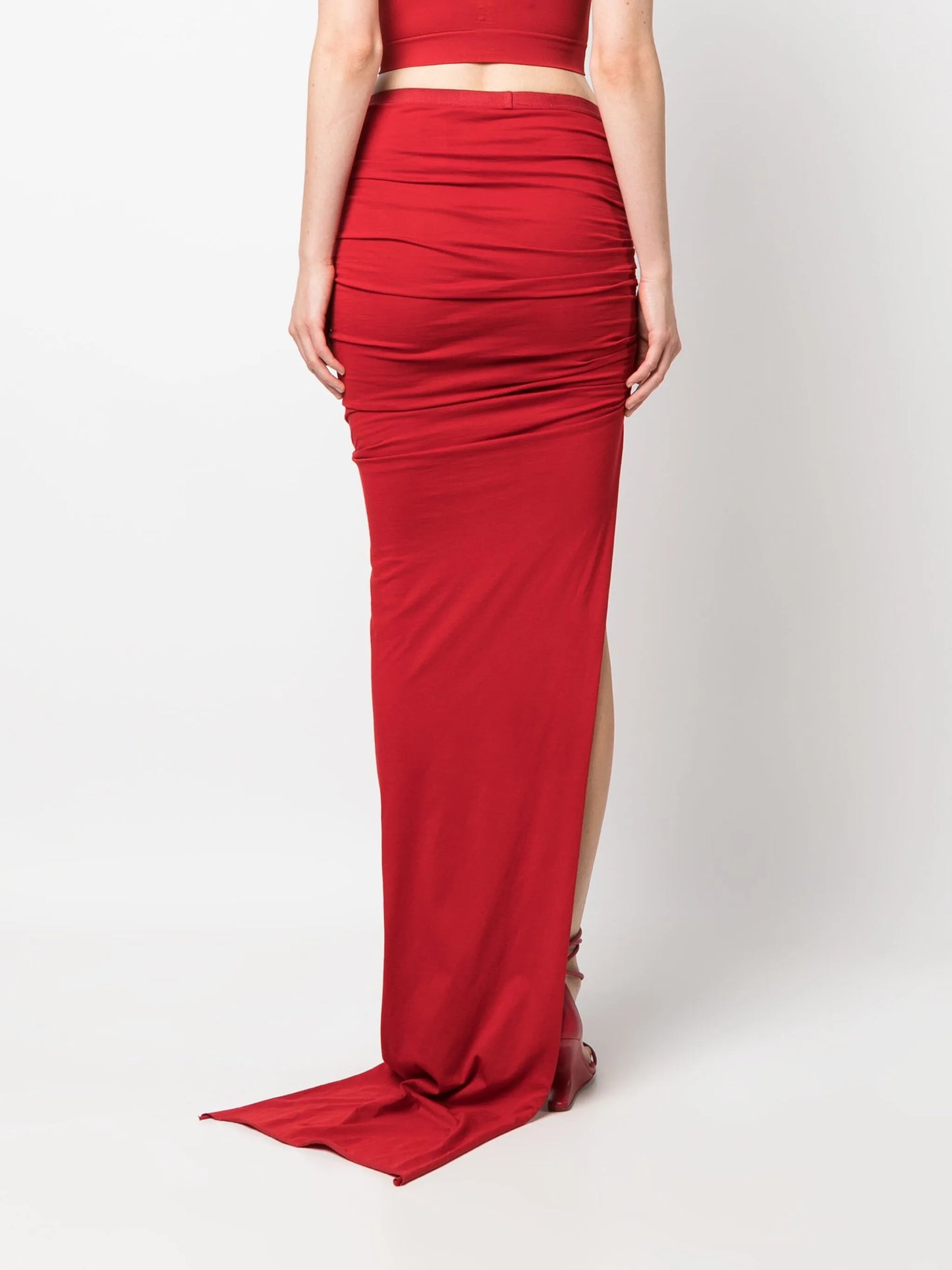 Edfu gathered-detail maxi skirt