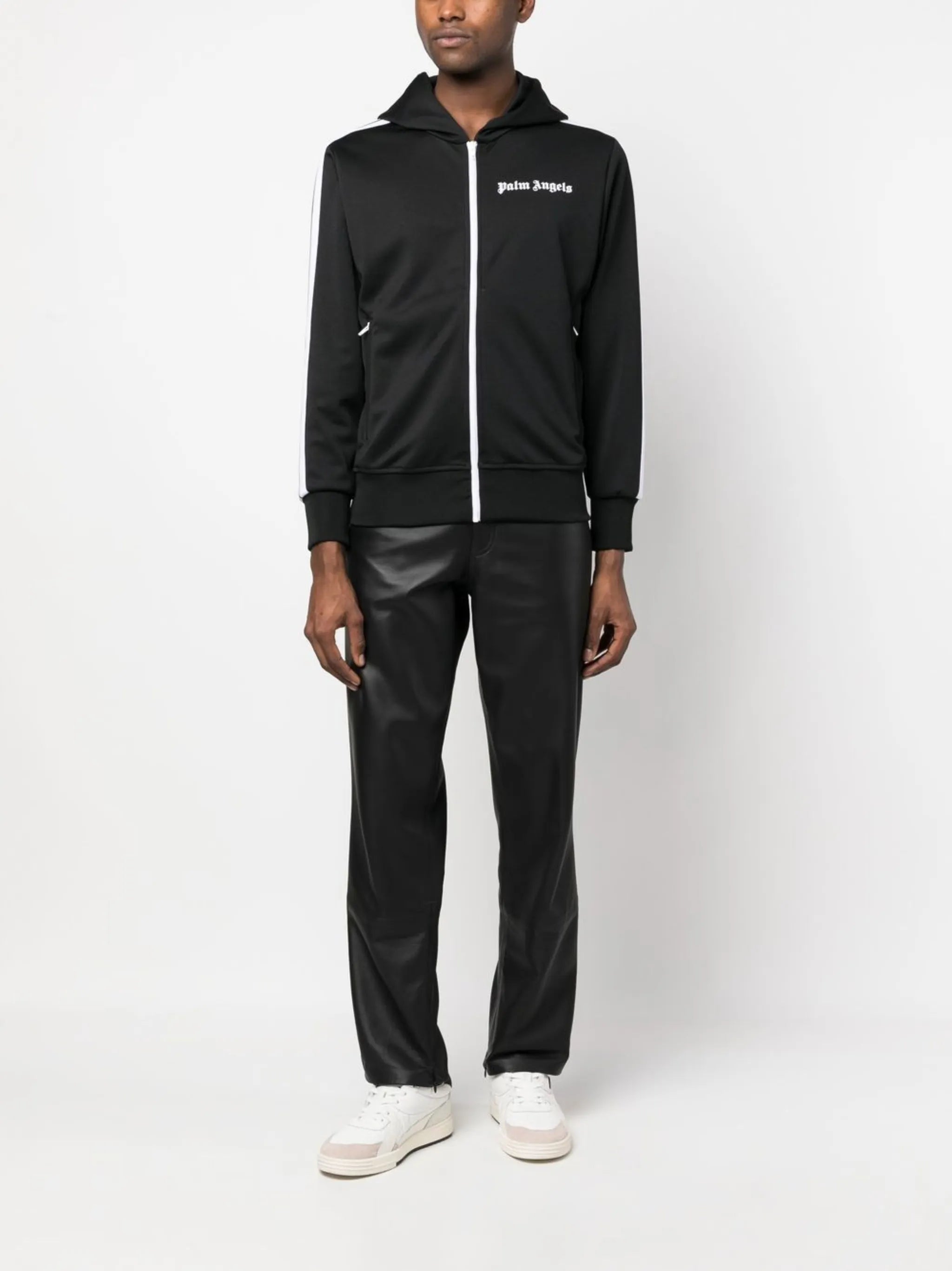 logo-print hooded jacket