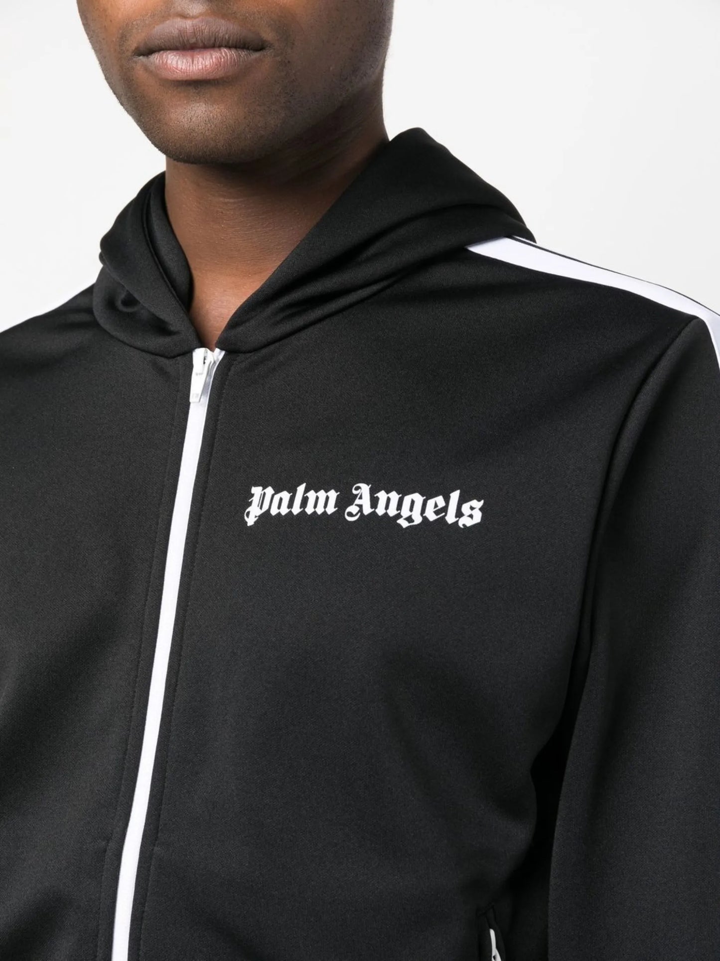 logo-print hooded jacket
