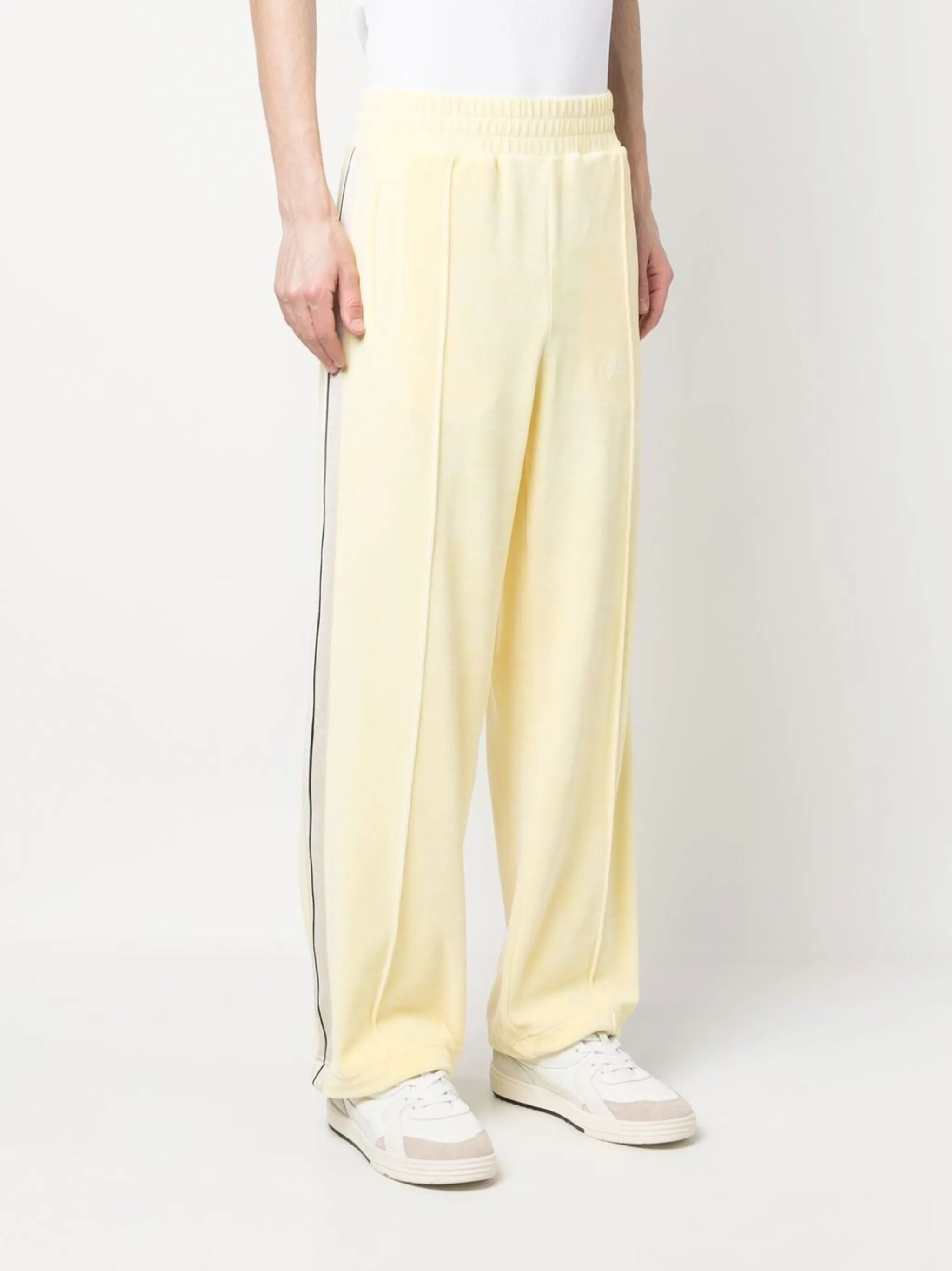 stripe-detail chenille track pants