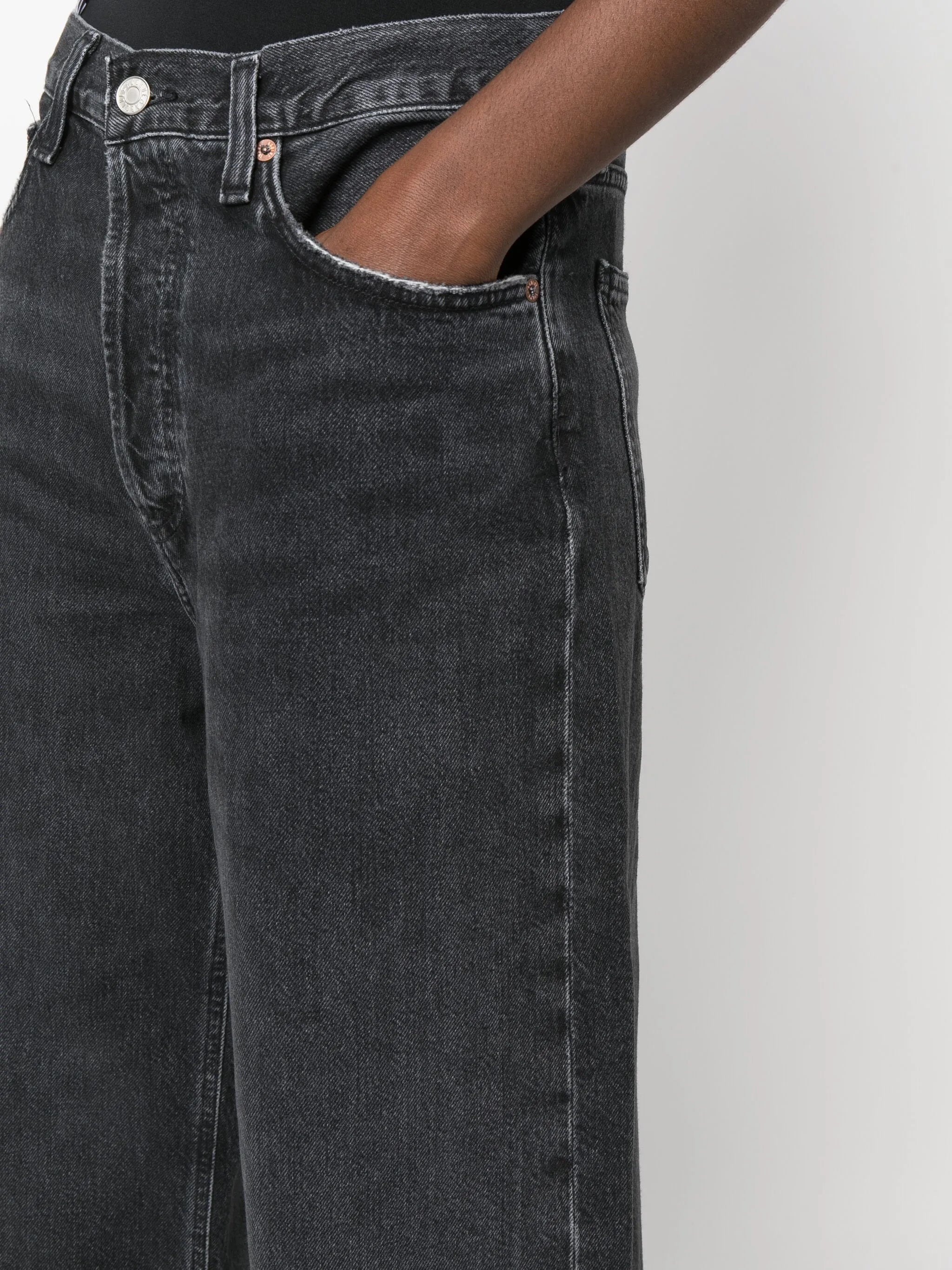 high-rise wide-leg jeans