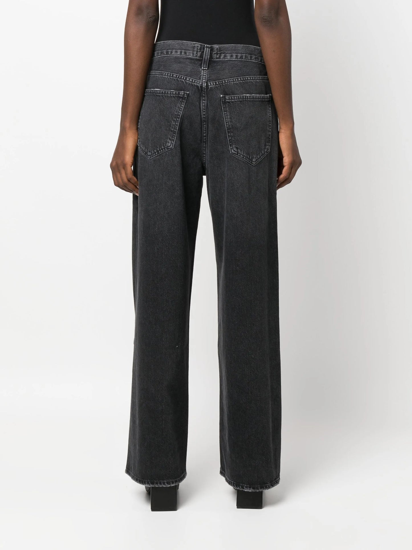 high-rise wide-leg jeans