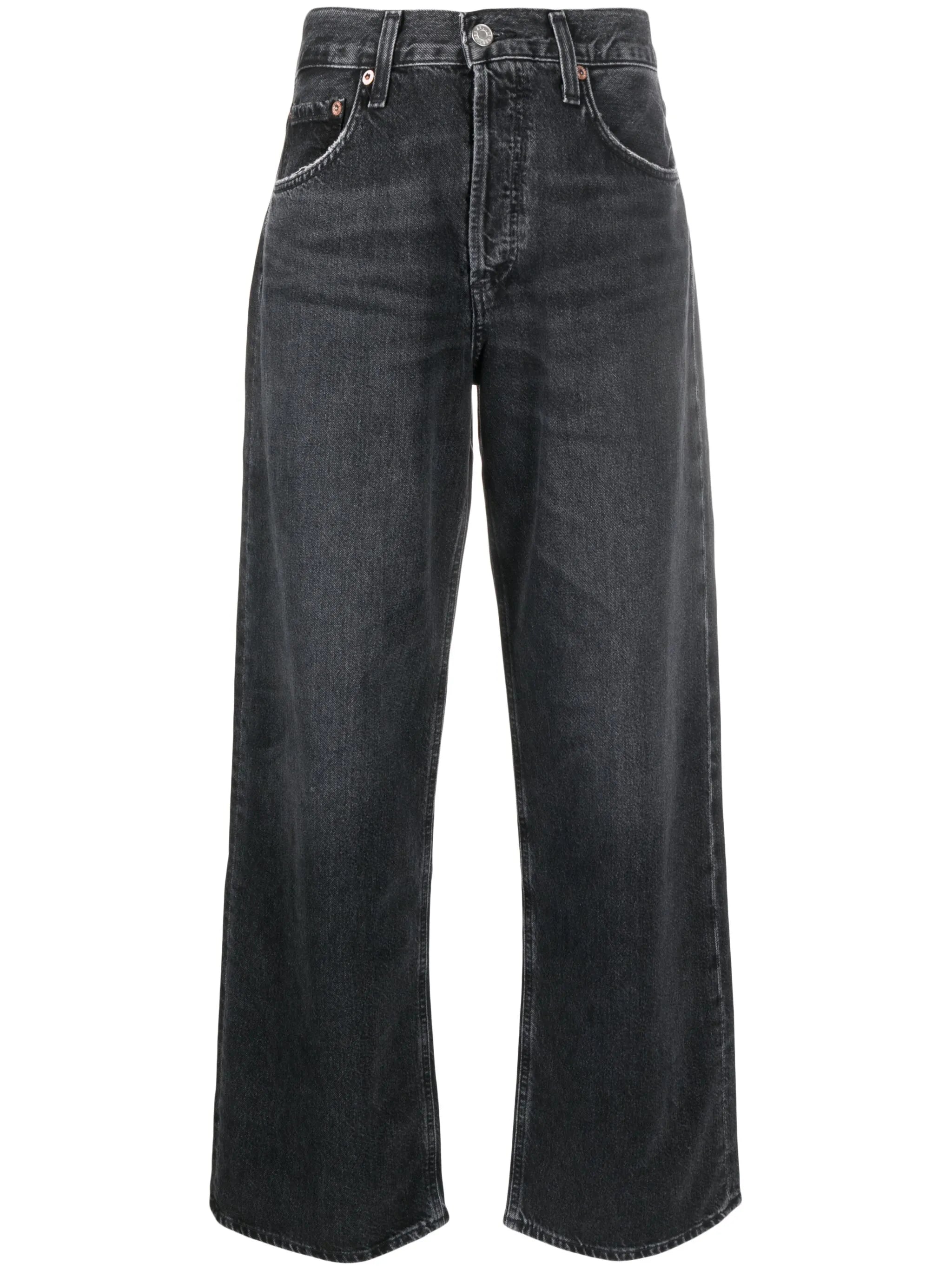 high-rise wide-leg jeans