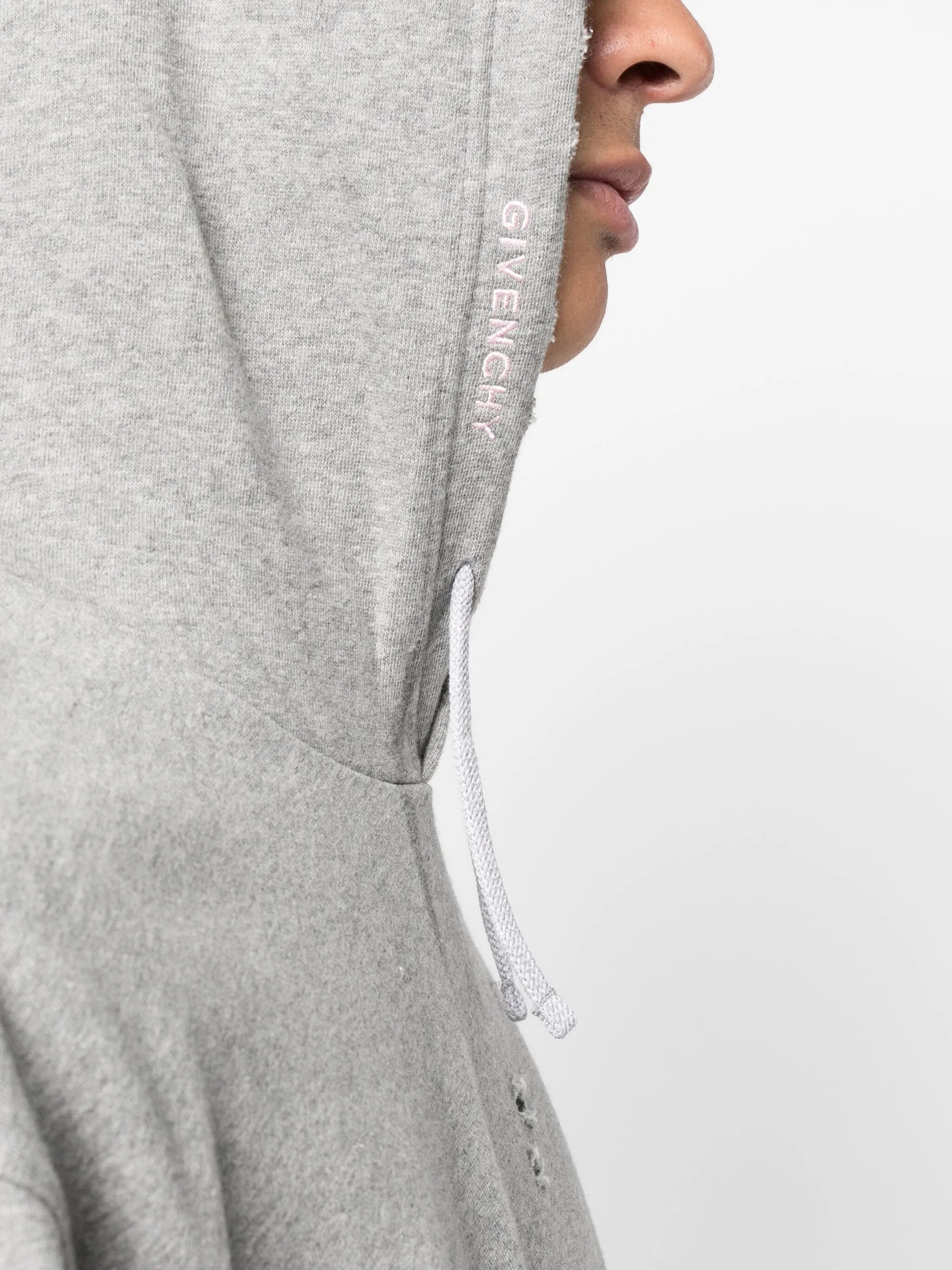 logo-embroidered cotton hoodie