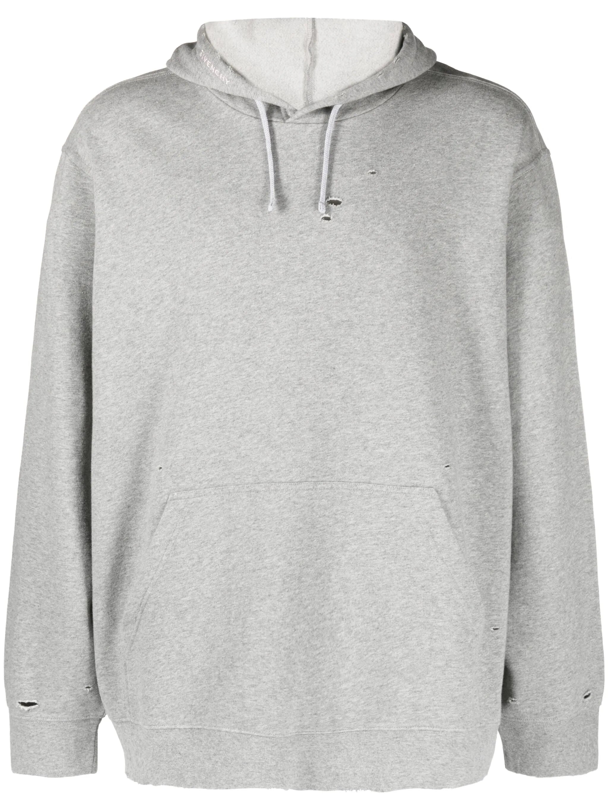 logo-embroidered cotton hoodie