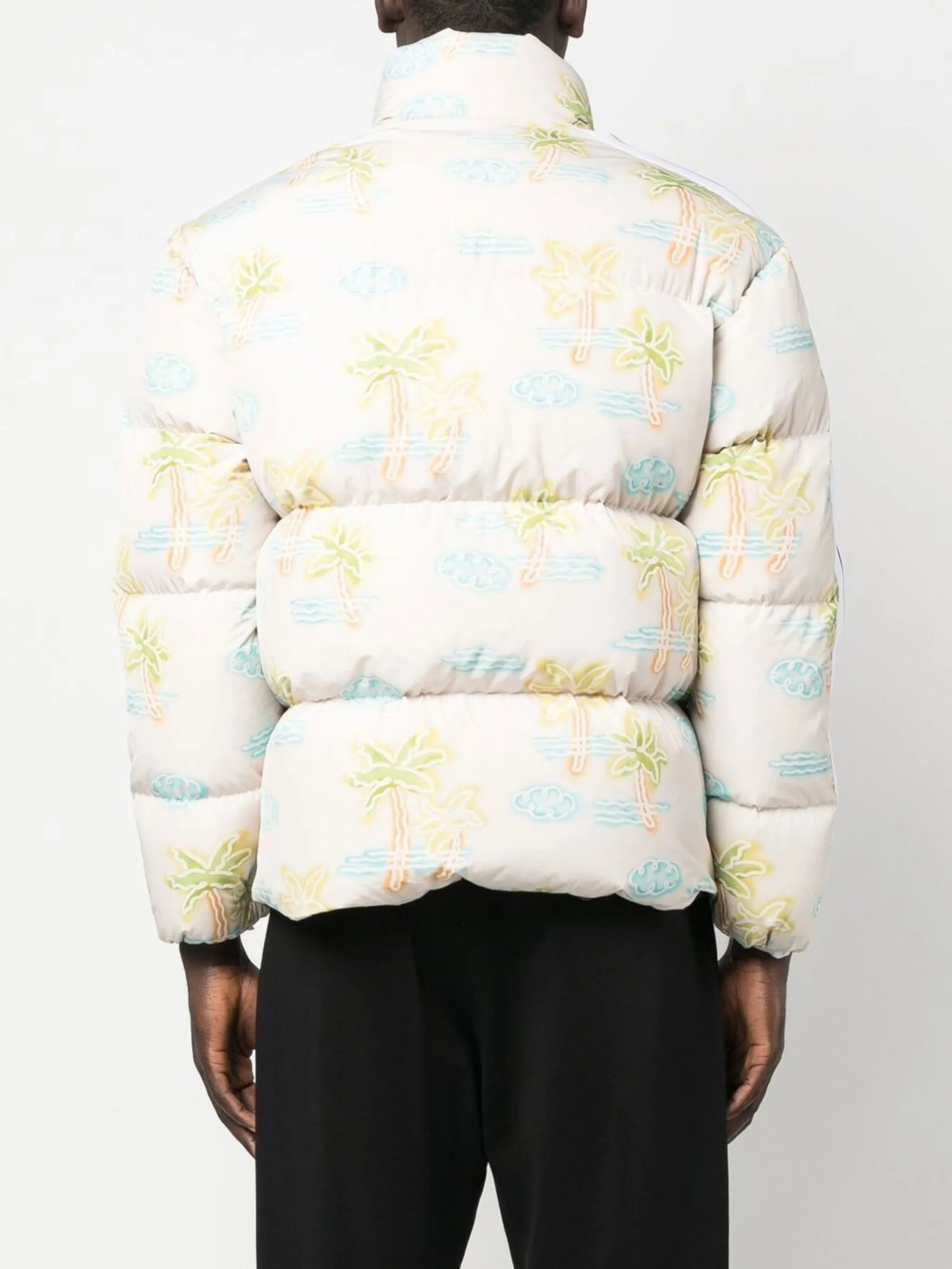 graphic-print padded jacket