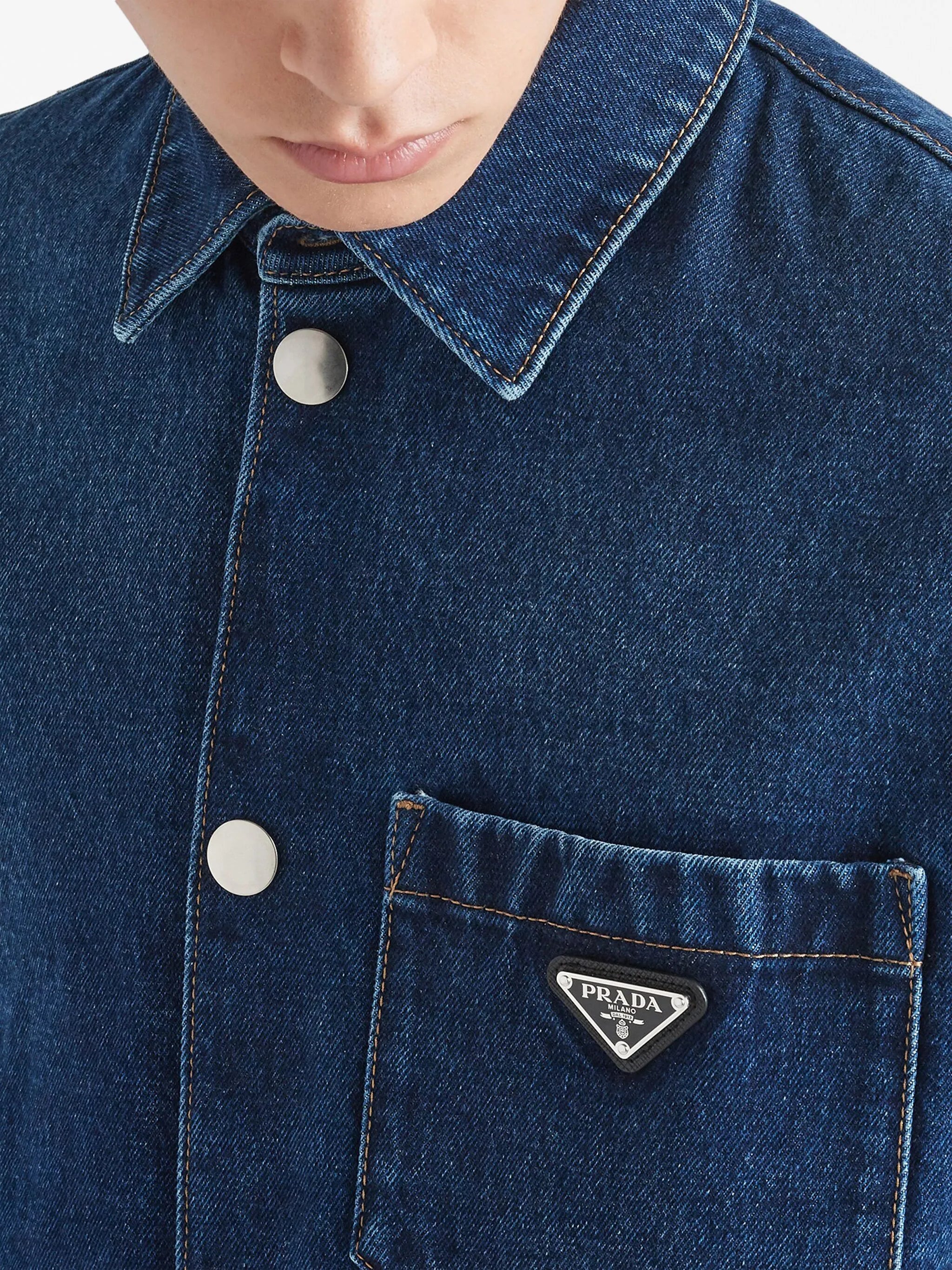 triangle-logo denim jacket