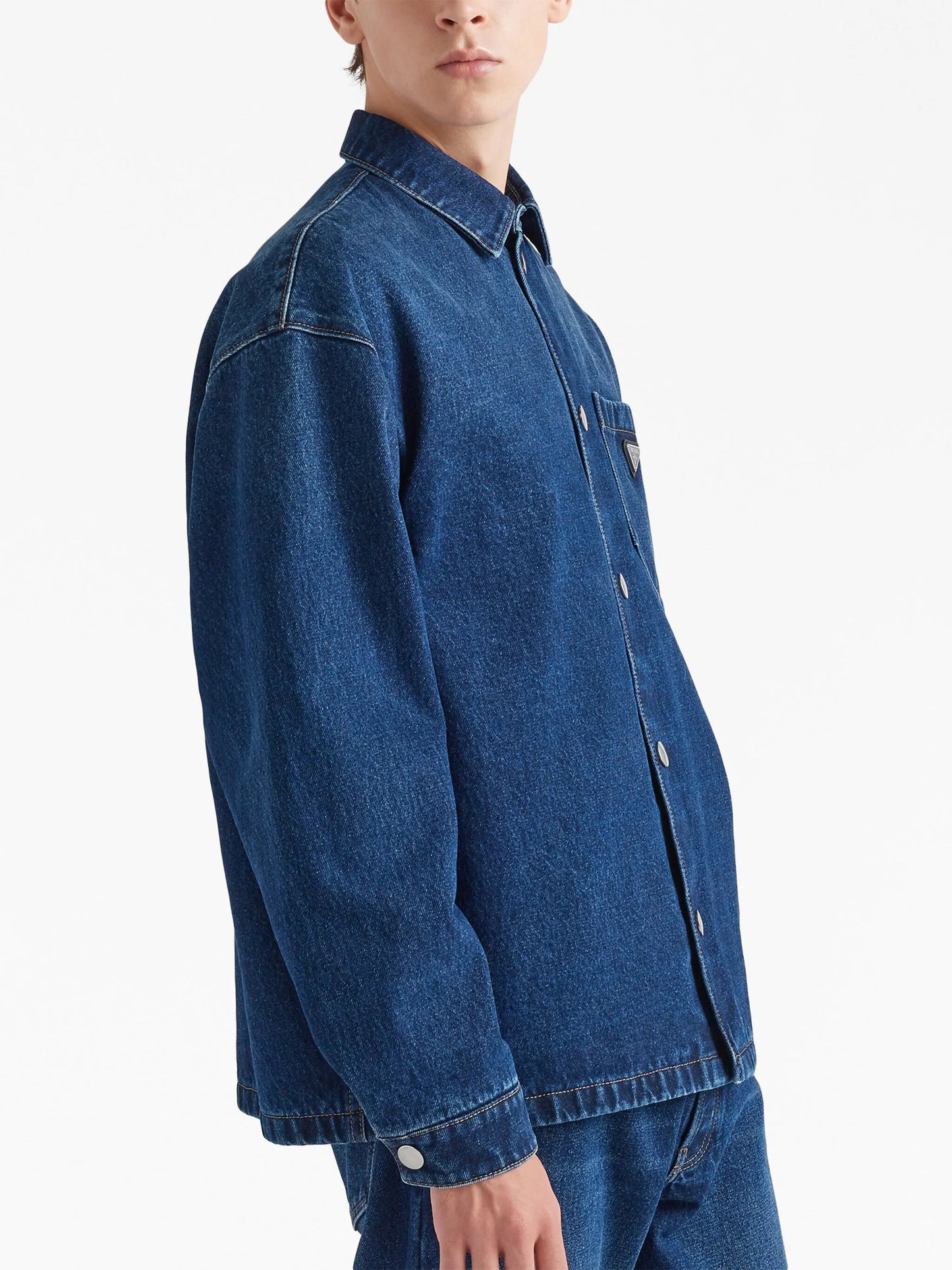 triangle-logo denim jacket