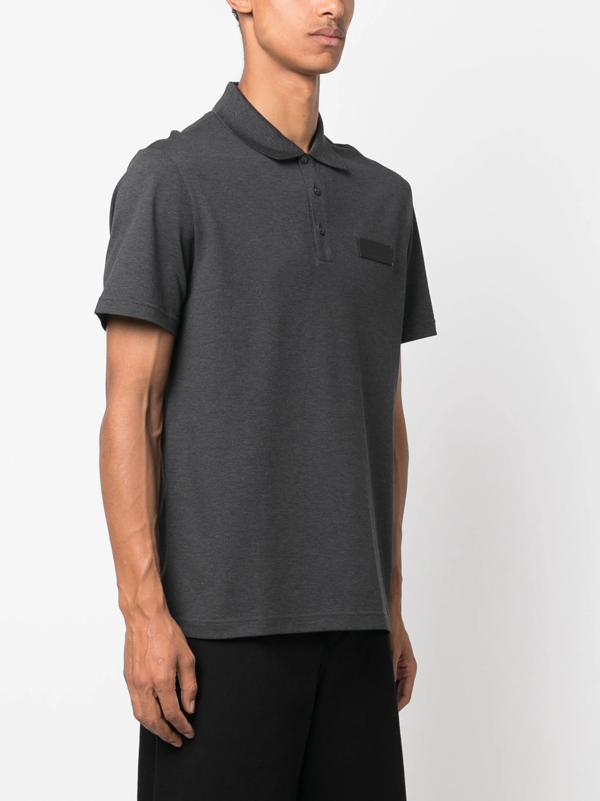 logo-patch cotton polo shirt